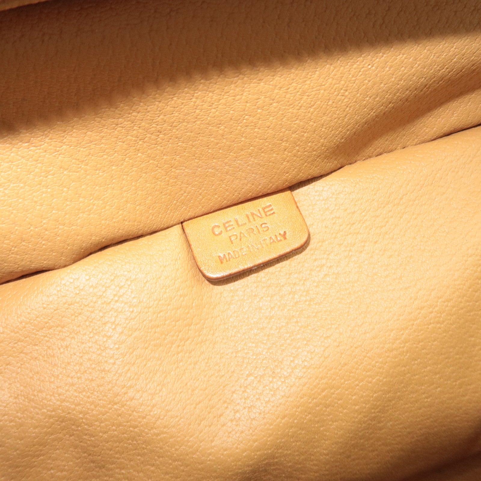 CELINE Macadam Vanity Bag M94 PVC Leather Brown