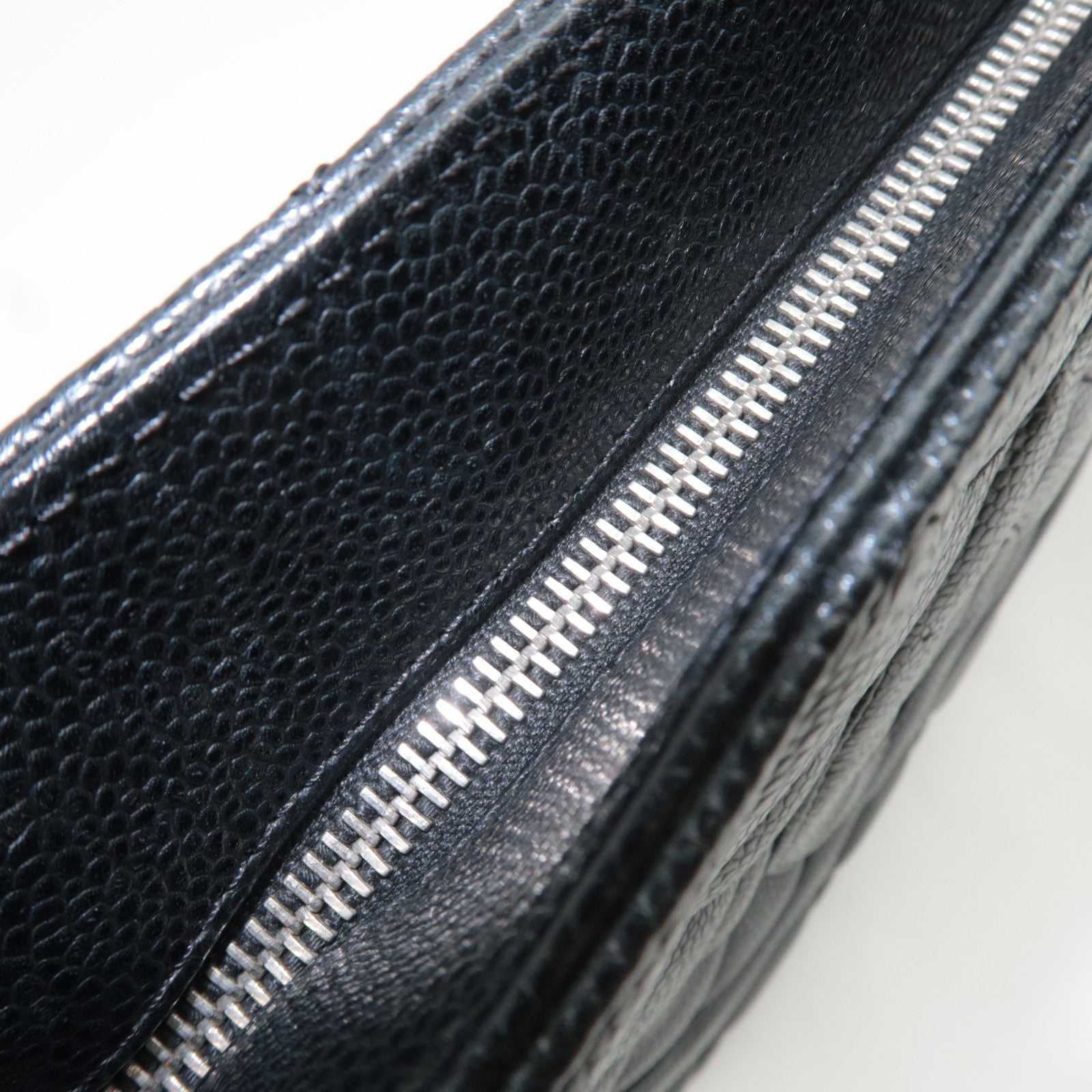 CHANEL Medallion Tote Bag Caviar Skin Black Silver HDW A01804 6704796