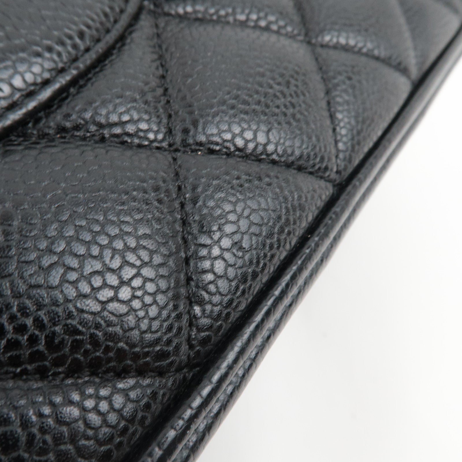 CHANEL Medallion Tote Bag Caviar Skin Black Silver HDW A01804 6704796