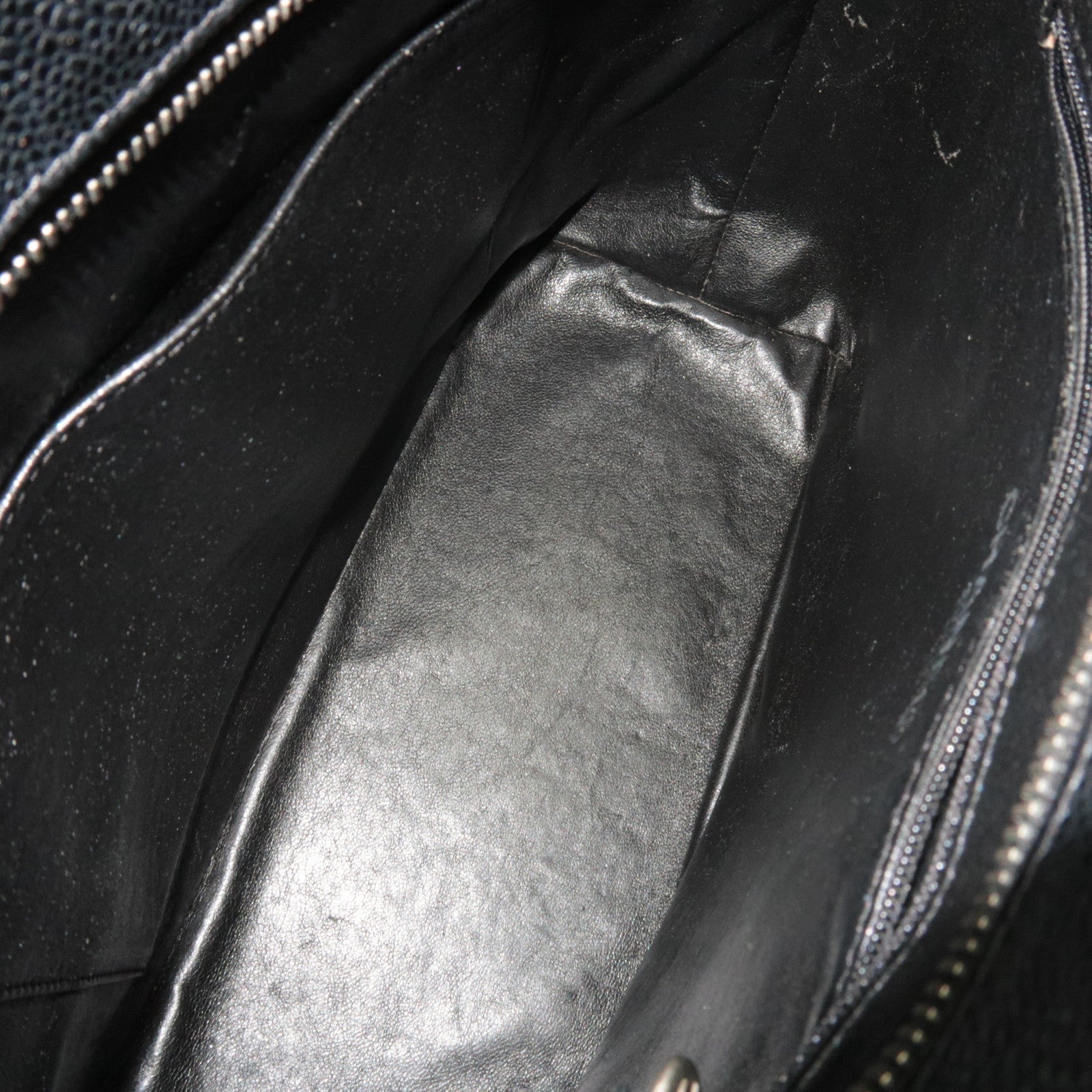 CHANEL Medallion Tote Bag Caviar Skin Black Silver HDW A01804 6704796
