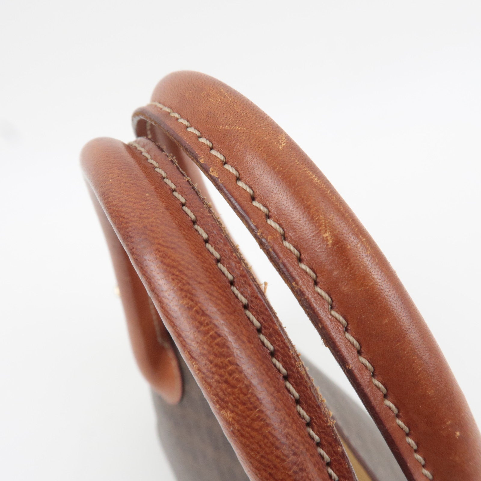 CELINE Macadam 2Way Handbag PVC Leather Brown *Strap