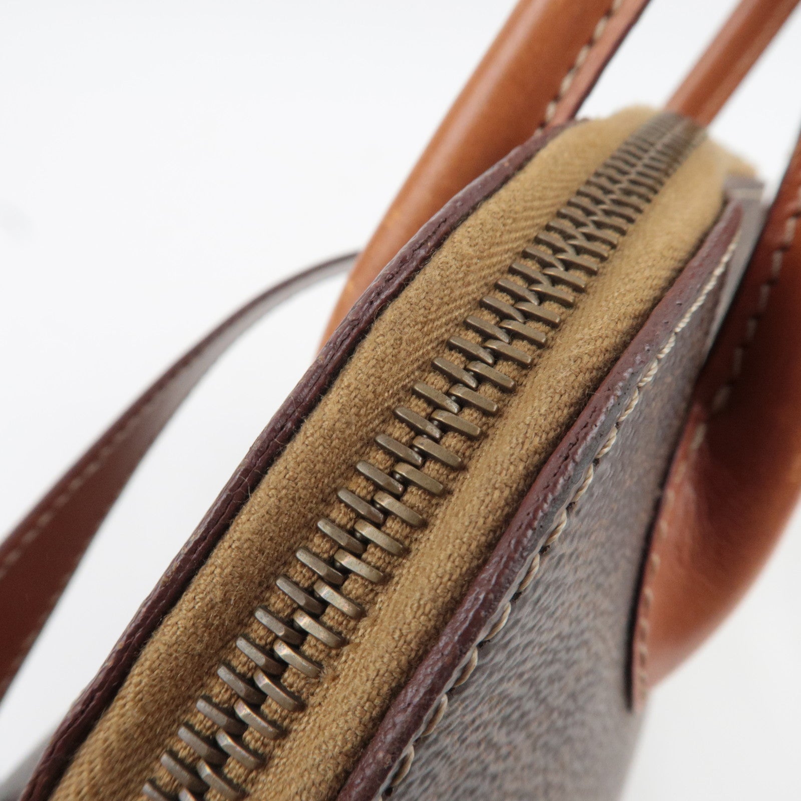 CELINE Macadam 2Way Handbag PVC Leather Brown *Strap