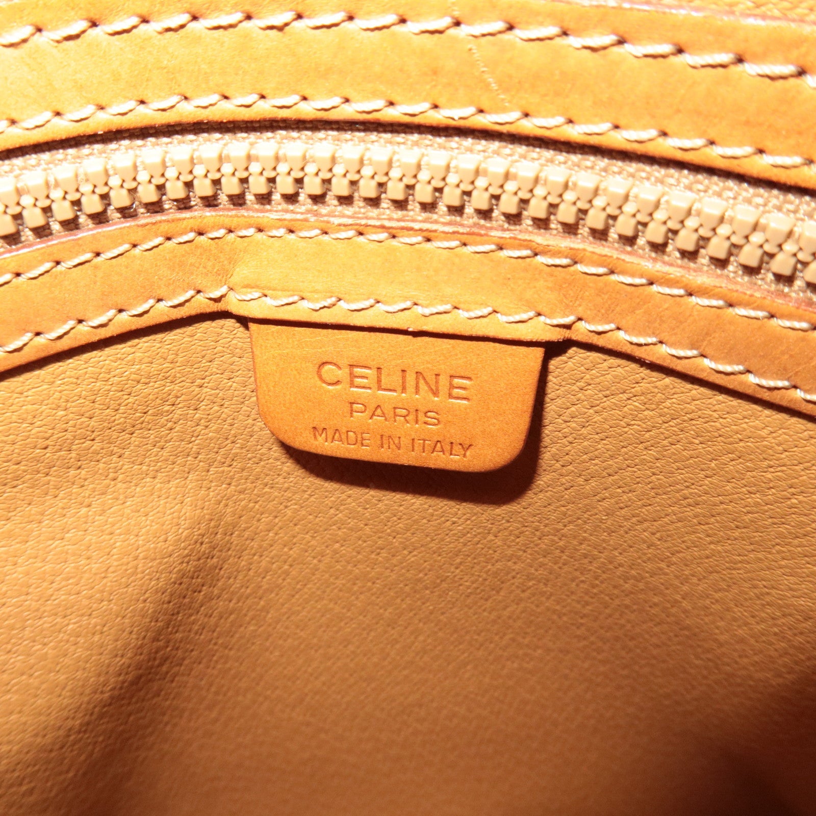 CELINE Macadam 2Way Handbag PVC Leather Brown *Strap