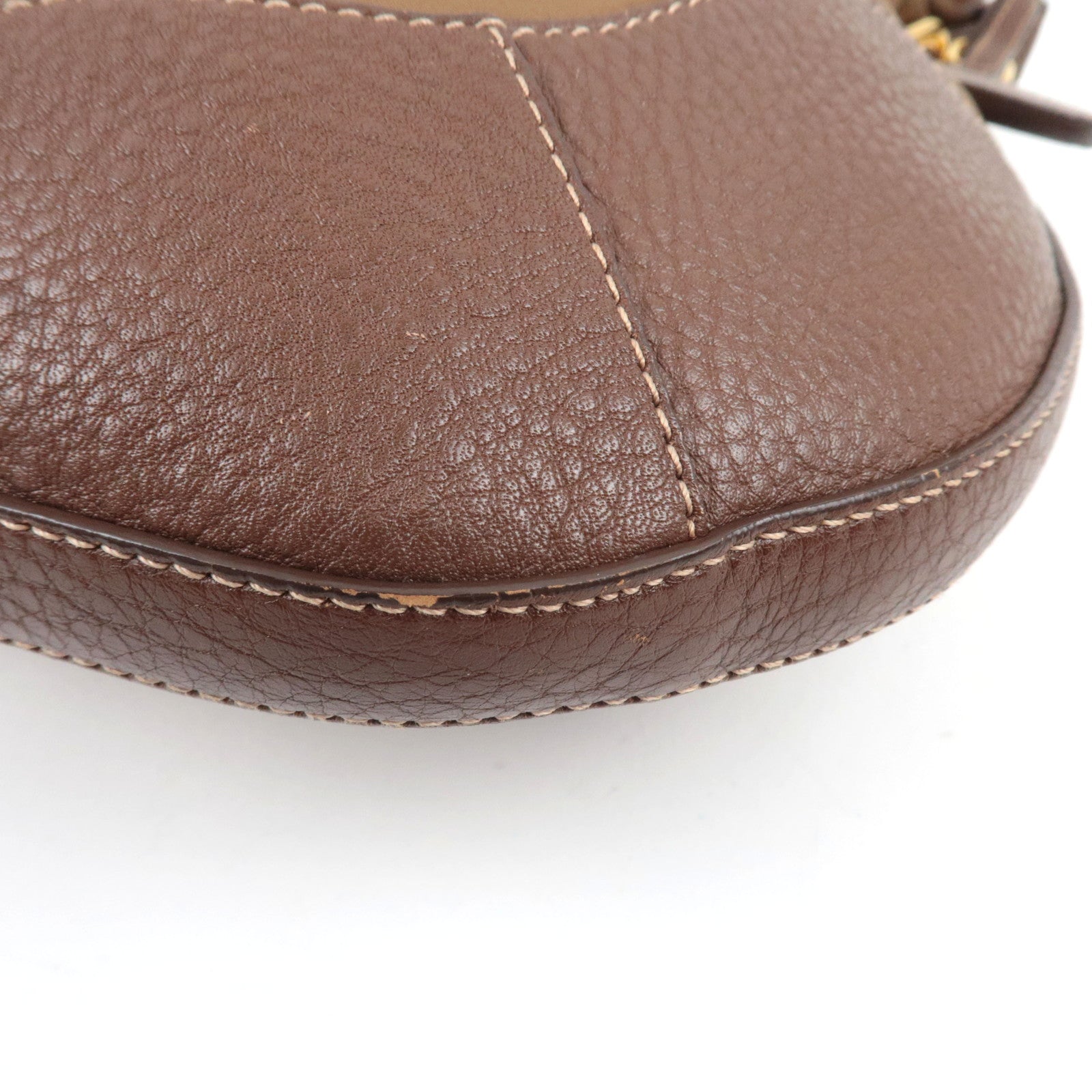 PRADA Logo One Shoulder Bag Nylon Leather Brown *Dust bag, Name tag