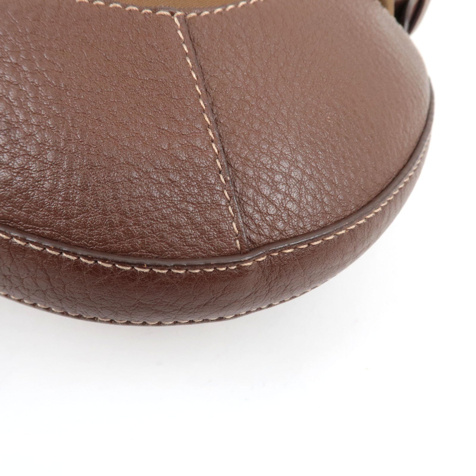 PRADA Logo One Shoulder Bag Nylon Leather Brown *Dust bag, Name tag