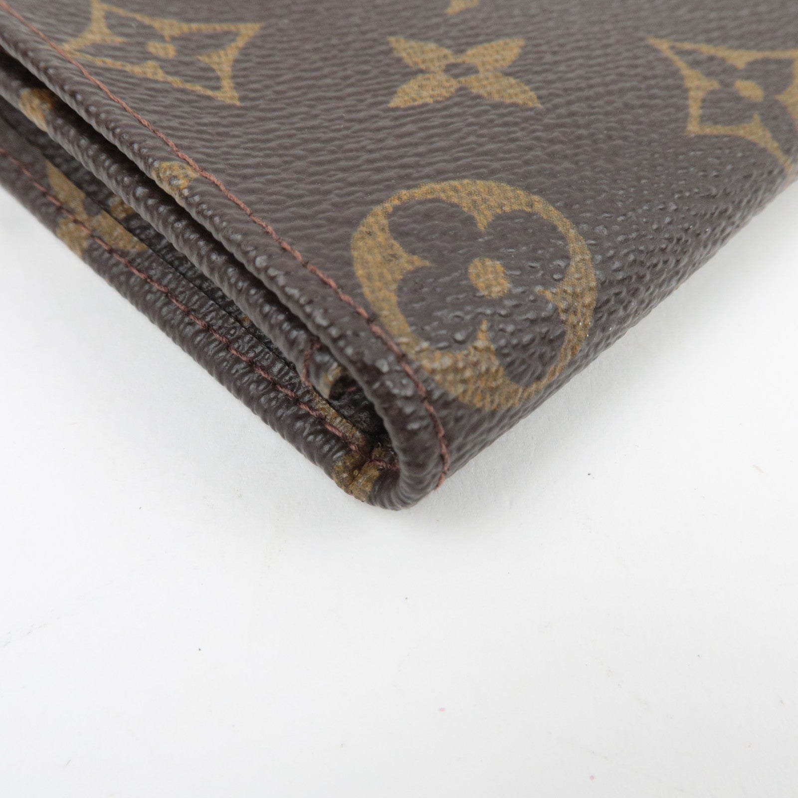 Louis Vuitton Monogram Bifold Long Bill Wallet 864RA
