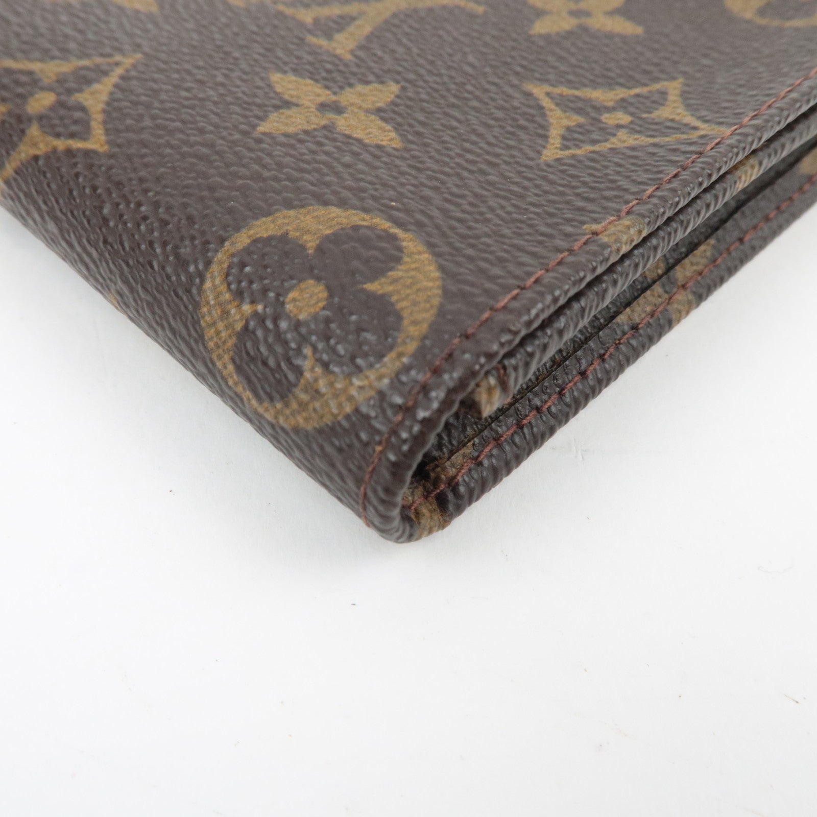 Louis Vuitton Monogram Bifold Long Bill Wallet 864RA