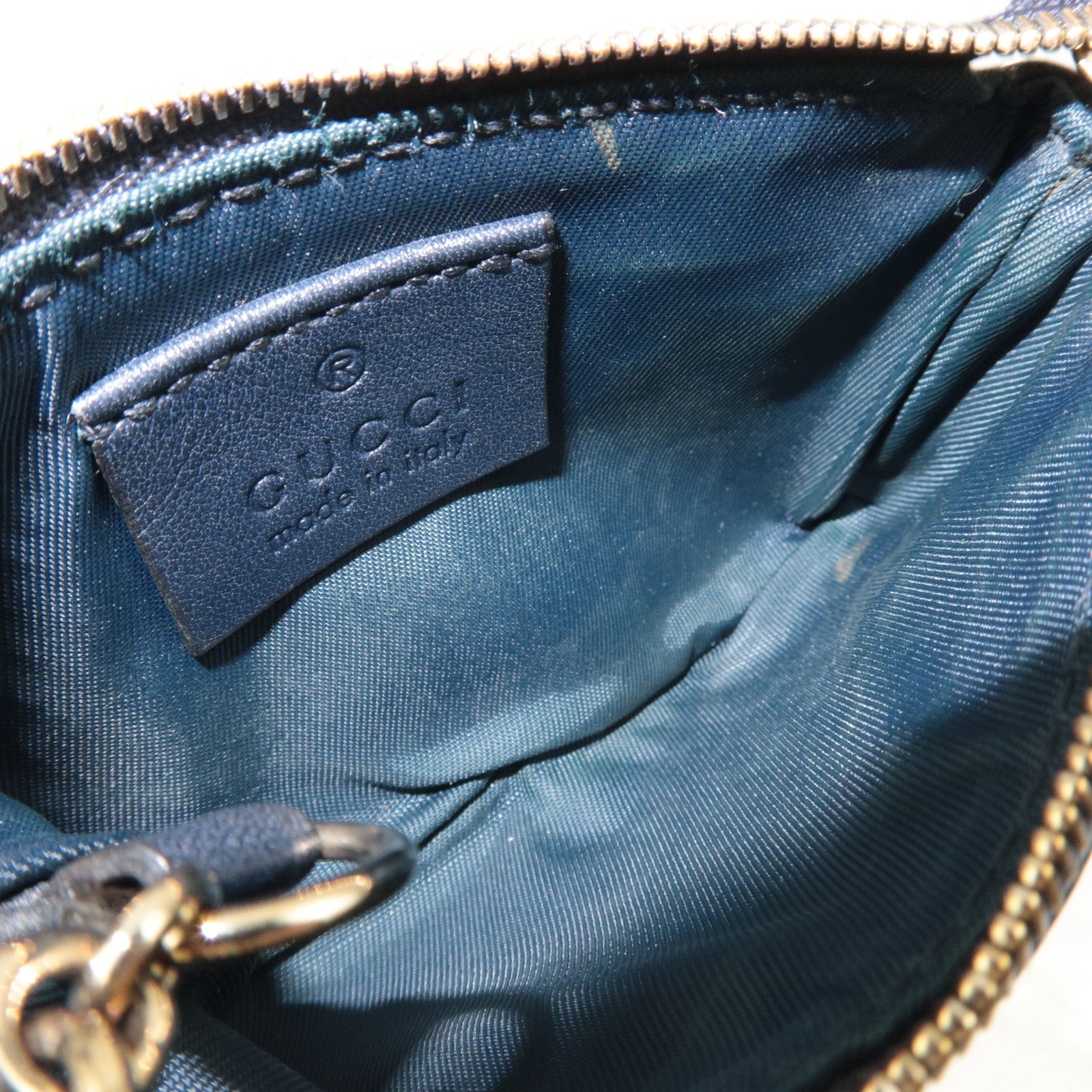 GUCCI Micro Guccissima Coin Case Leather Black 233183