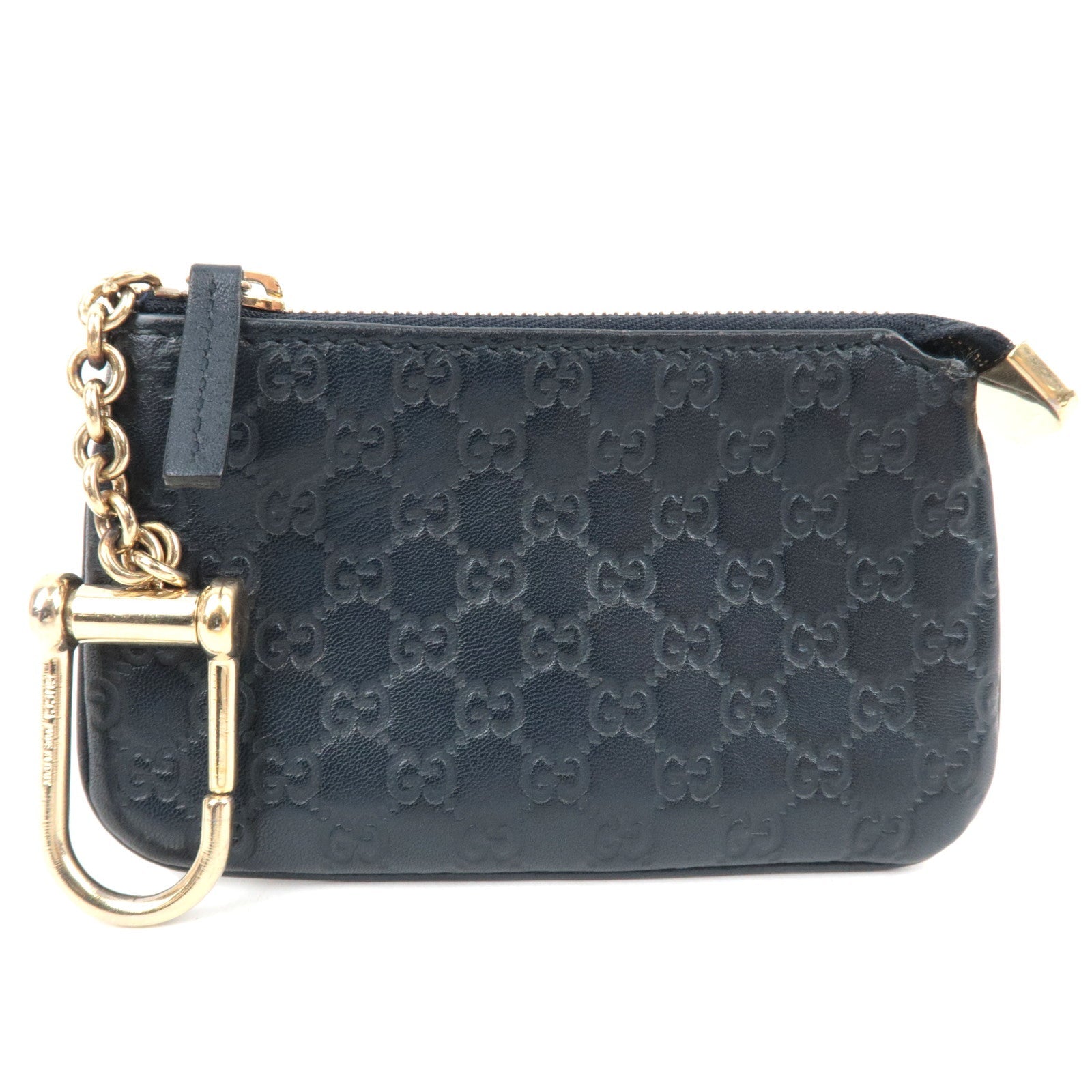 GUCCI Micro Guccissima Coin Case Leather Black 23318380129