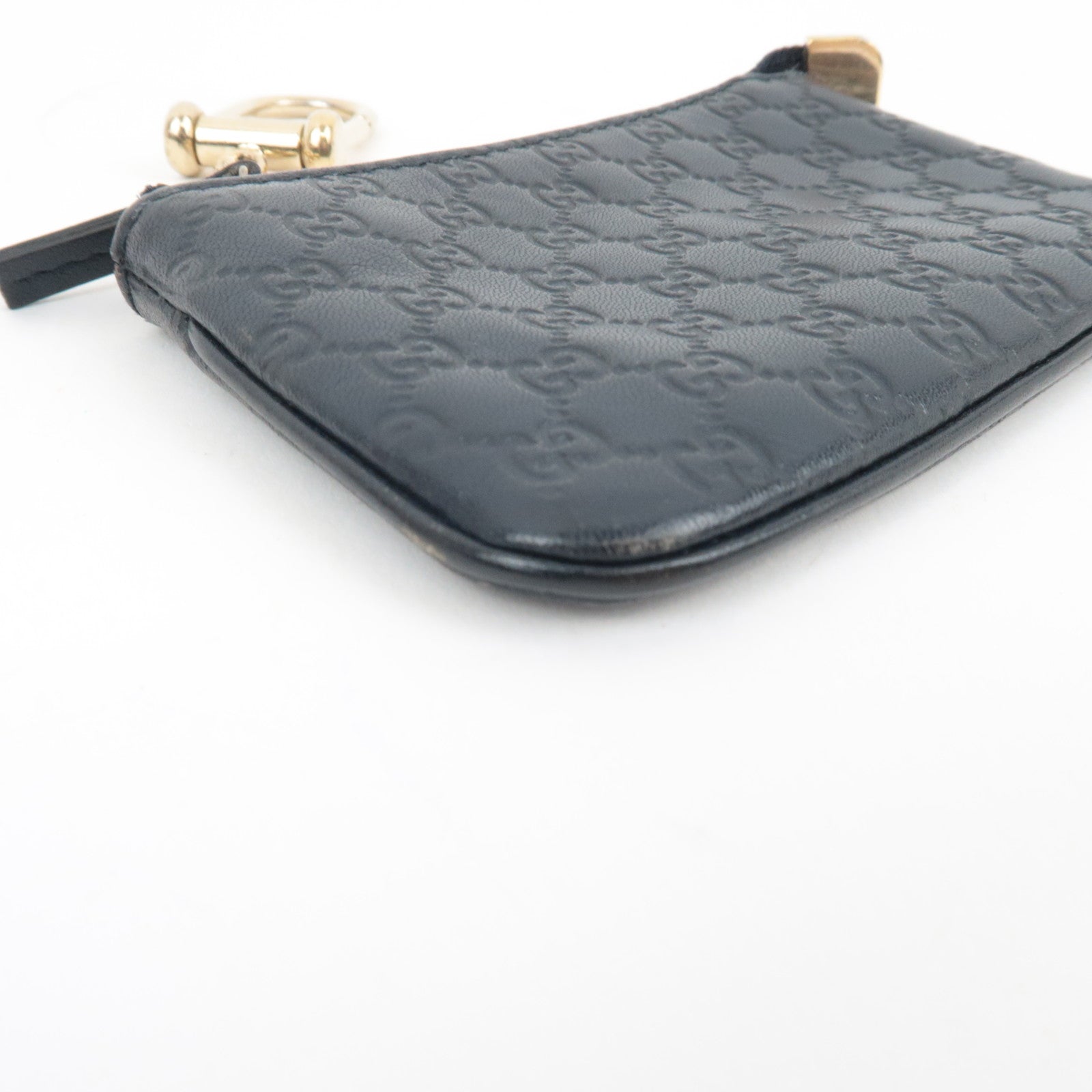 GUCCI Micro Guccissima Coin Case Leather Black 233183