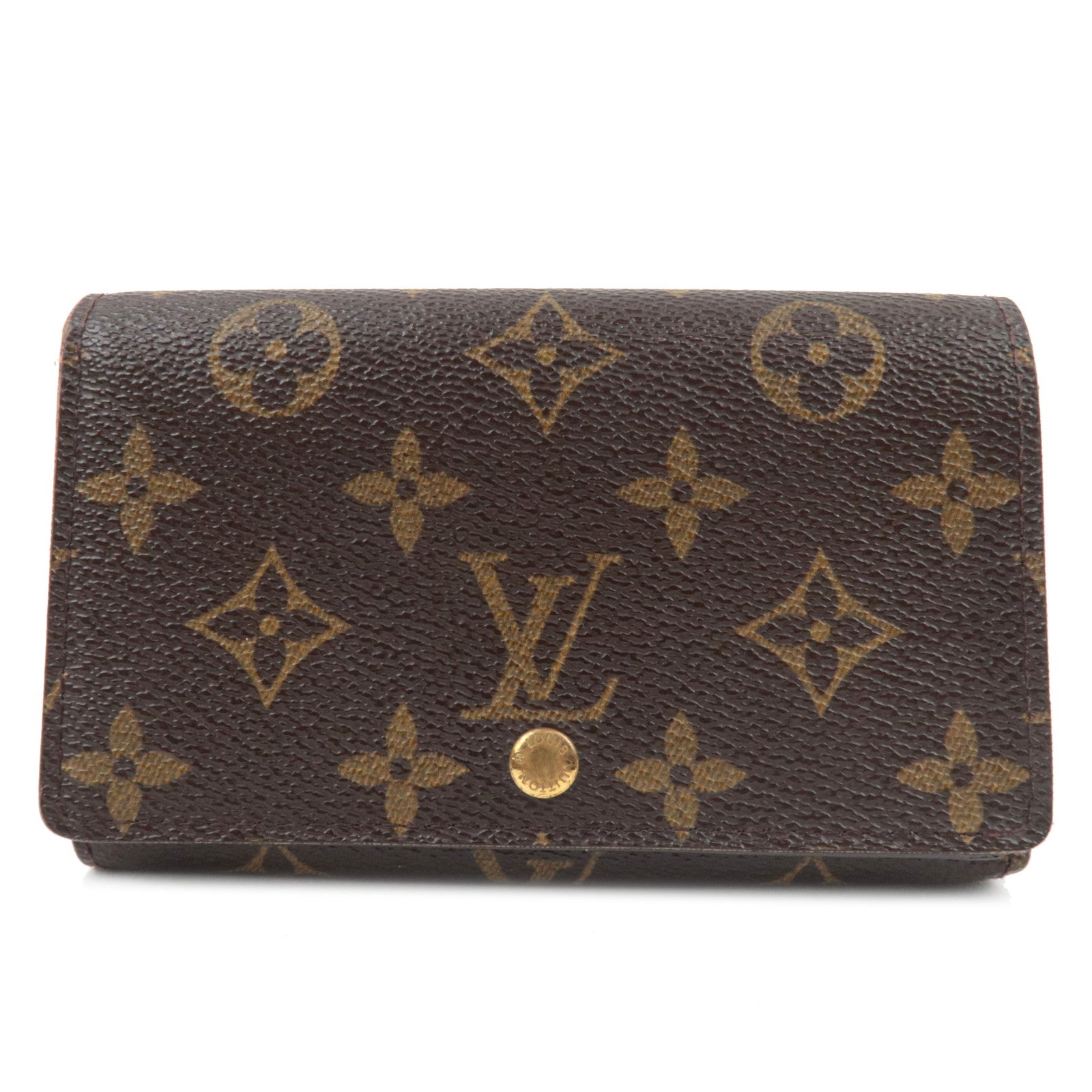 Louis Vuitton Monogram Porte Monnaie Billets Tresor Wallet M61730 CA0072 80140