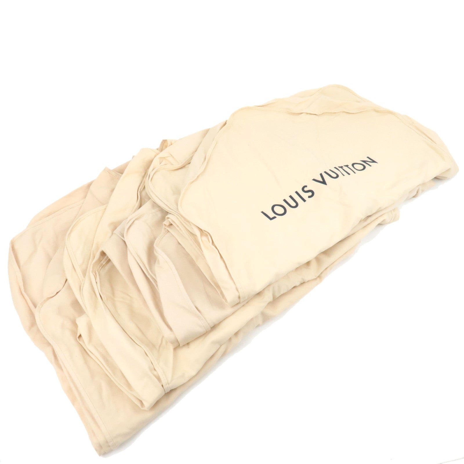 Louis Vuitton Set of 4 Garment Case Garment Cover Cotton Beige   80171