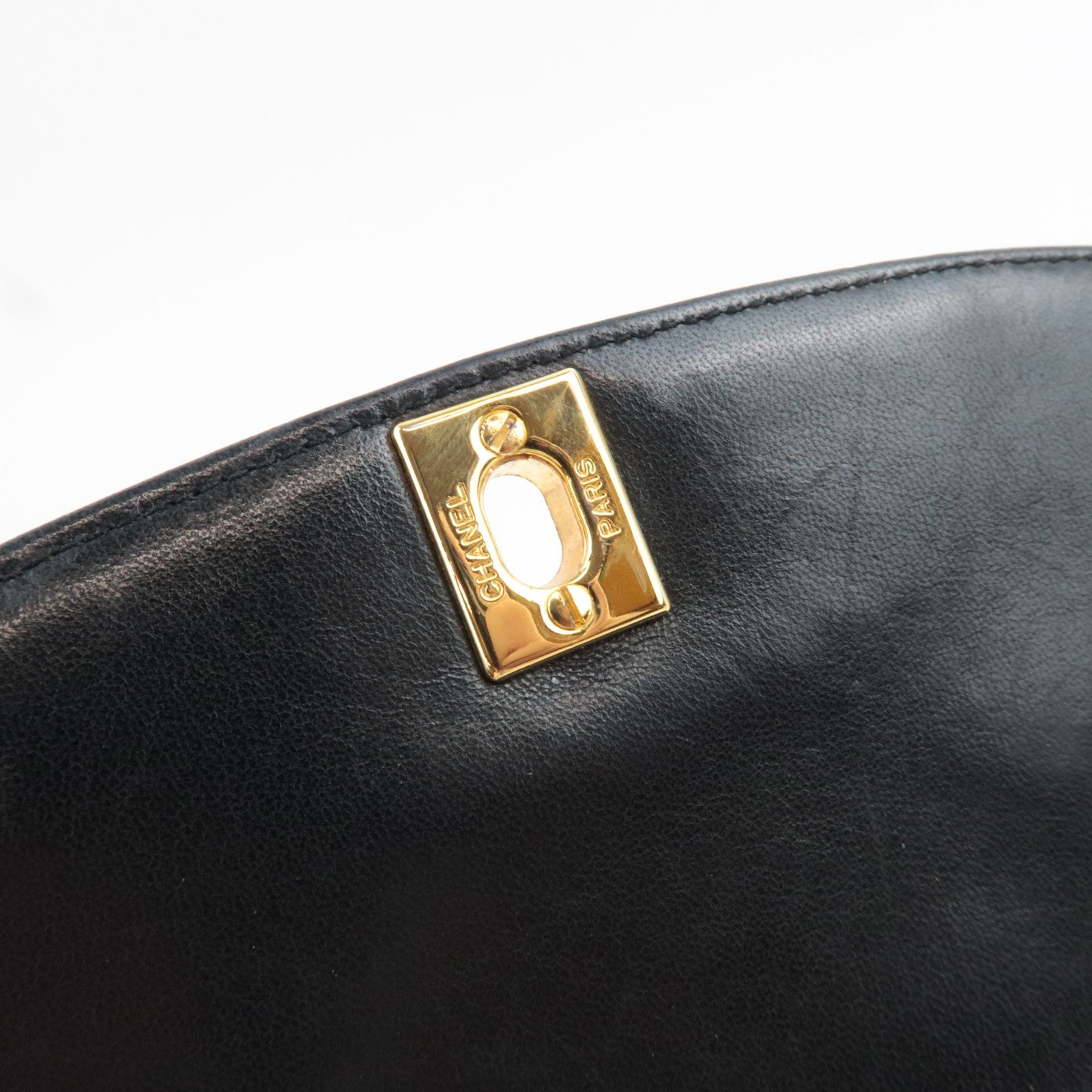 CHANEL Matelasse Diana 25 Chain Shoulder Bag Lambskin Black Gold HDW 2035730 *G card