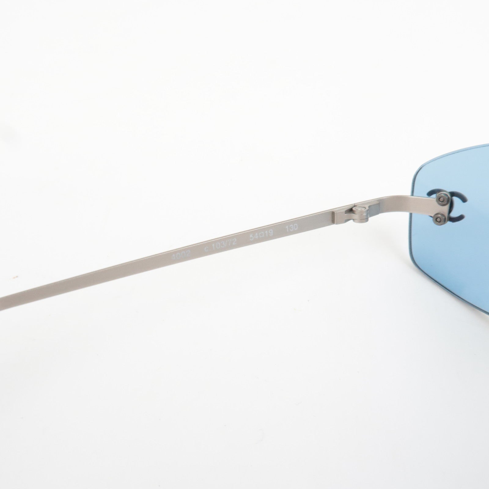 CHANEL Sunglasses 4002 c.103/72 54□19 130 Metal Blue *Box, Case, Cloths