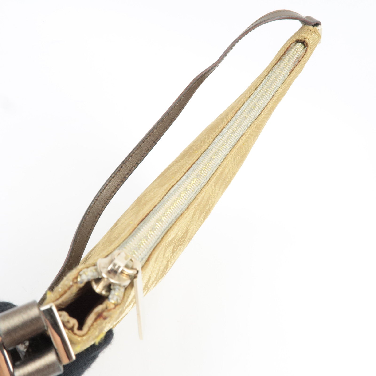 GUCCI Shoulder Bag GG Canvas Leather Beige Gold 005.0813