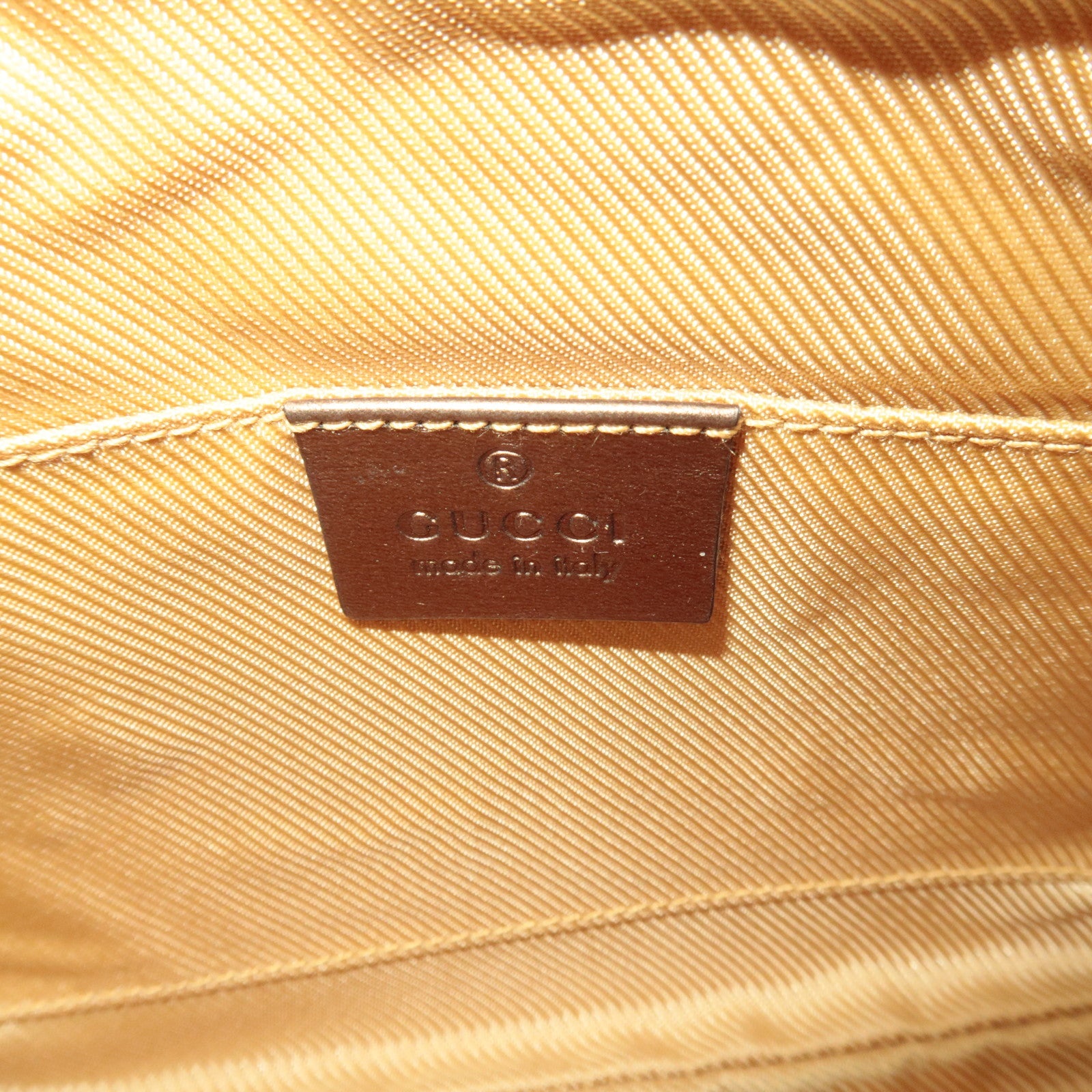 GUCCI Shoulder Bag GG Canvas Leather Beige Gold 005.0813