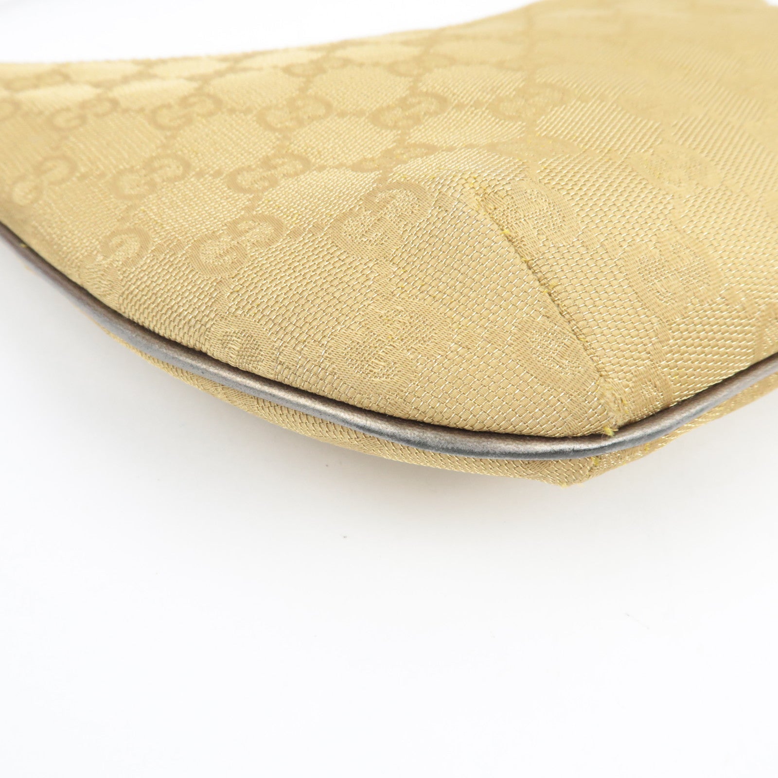 GUCCI Shoulder Bag GG Canvas Leather Beige Gold 005.0813
