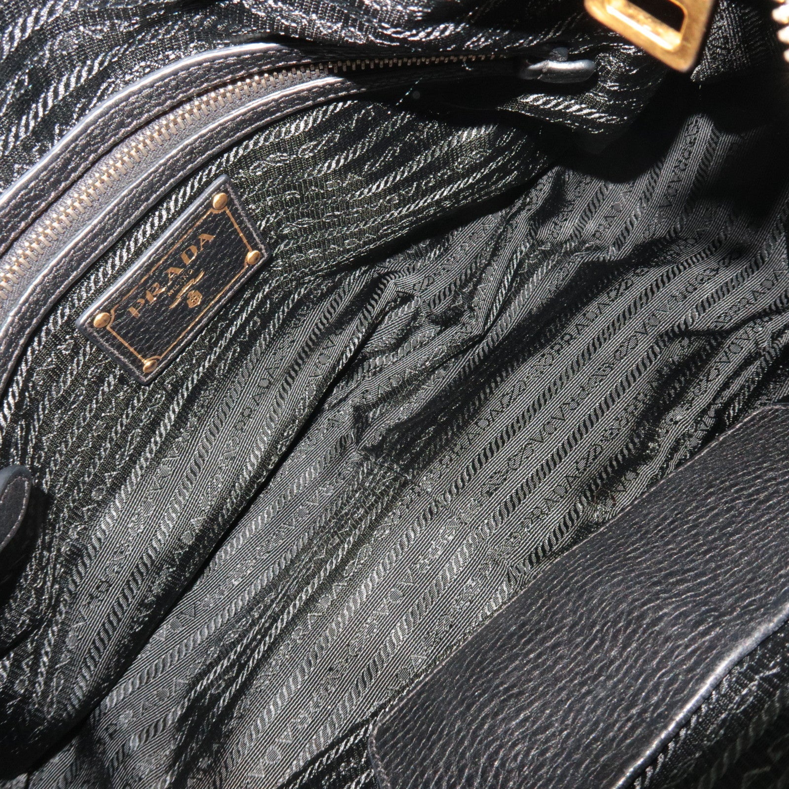 PRADA One Shoulder Bag Vitello Daino Leather Black BR4311 *Dust bag