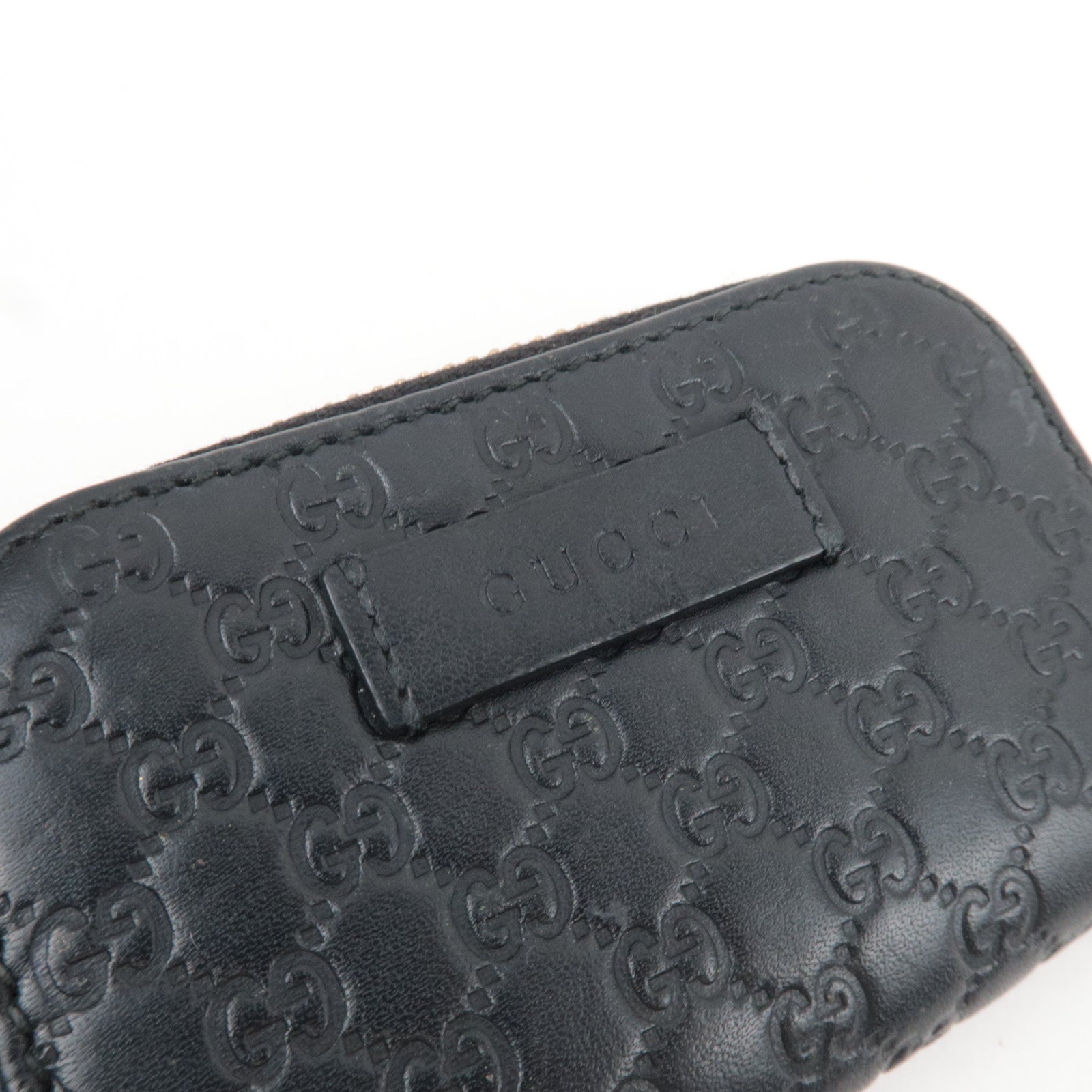 GUCCI Guccissima Coin Case Leather Black 449896 *Box, Dust bag