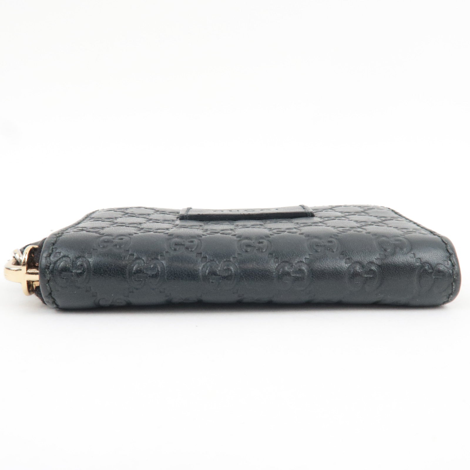 GUCCI Guccissima Coin Case Leather Black 449896 *Box, Dust bag