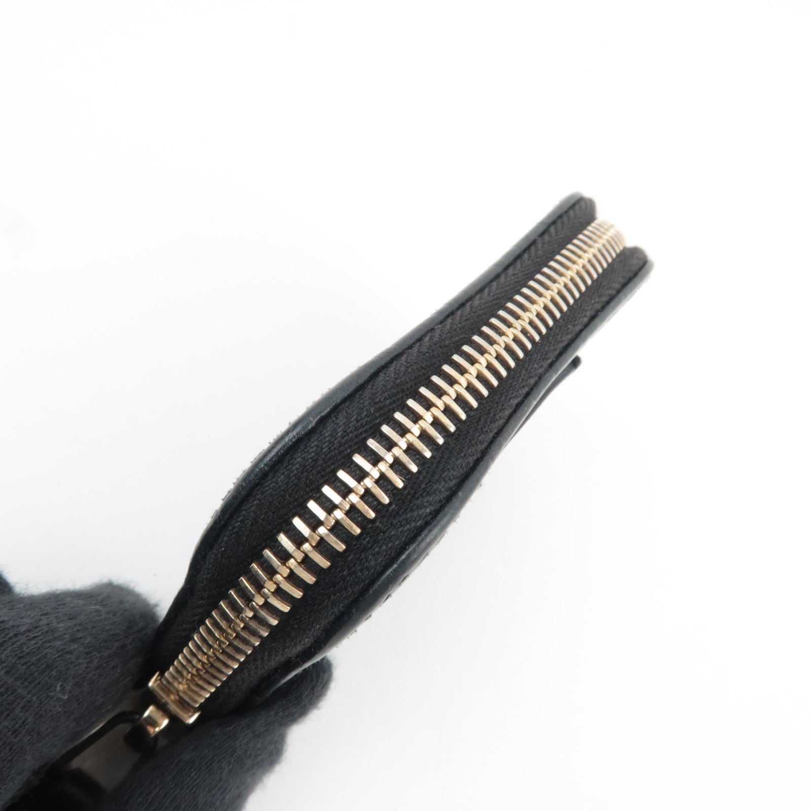 GUCCI Guccissima Coin Case Leather Black 449896 *Box, Dust bag