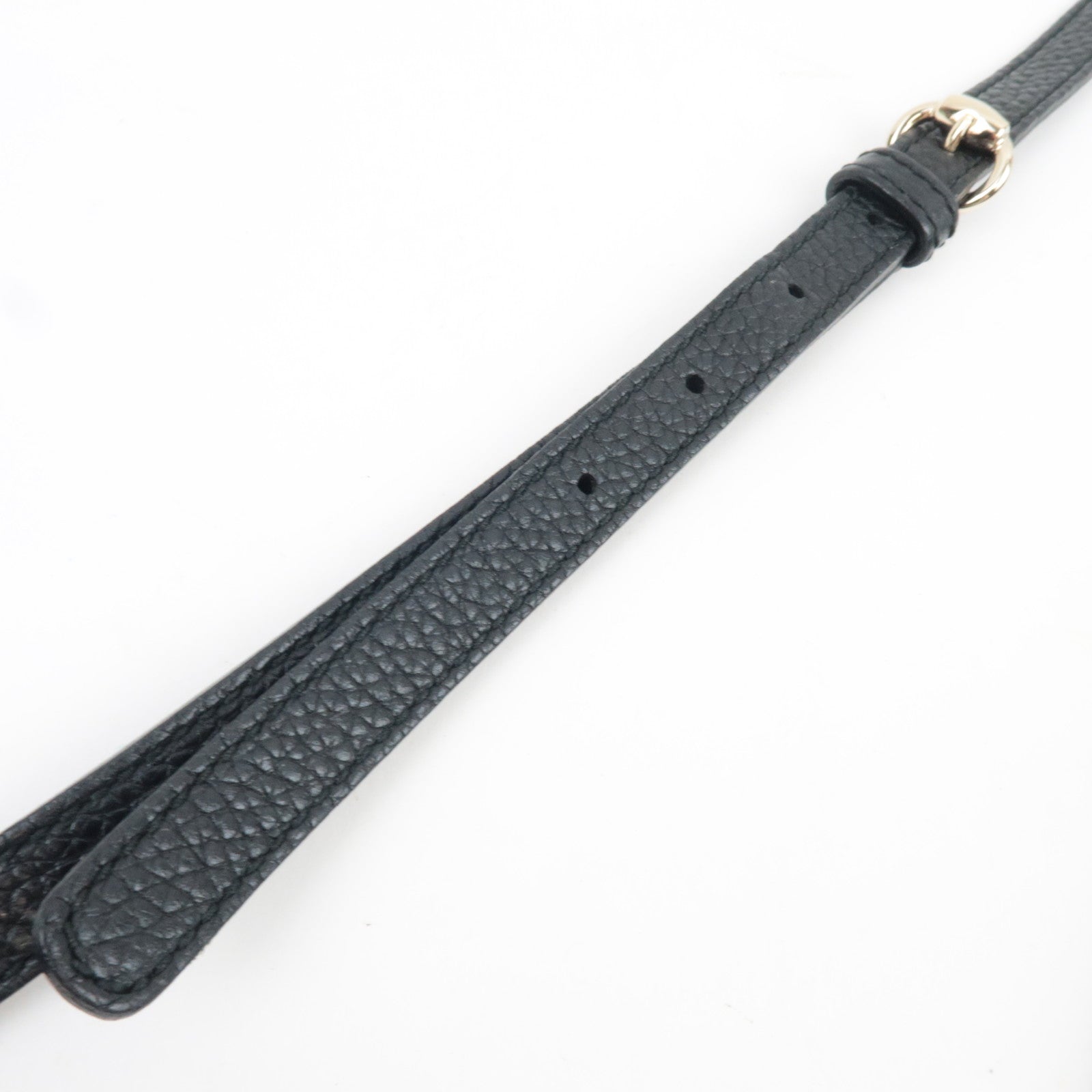 GUCCI Soho Interlocking G Disco Shoulder Bag Leather Black 308364