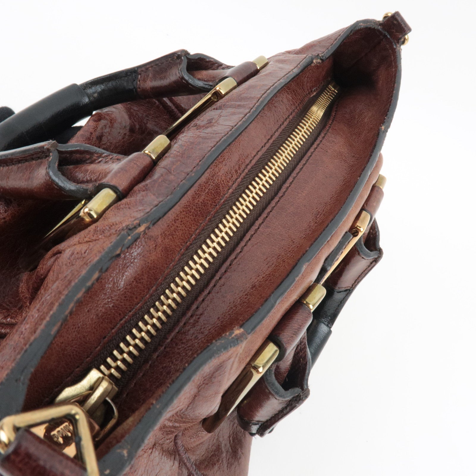 Chloe Ethel 2Way Shoulder Bag Leather Brown *Strap