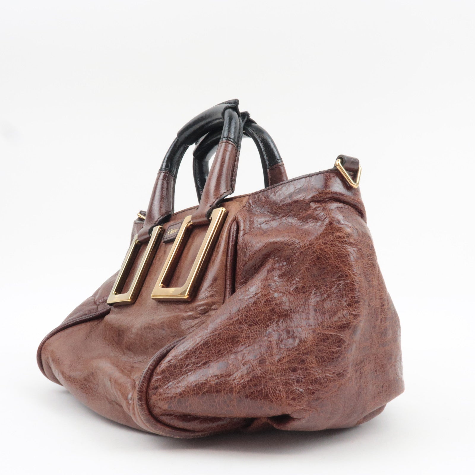 Chloe Ethel 2Way Shoulder Bag Leather Brown *Strap
