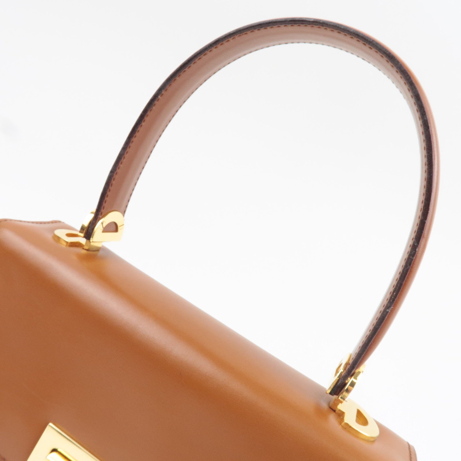 CELINE 2Way Handbag Leather Brown *Strap