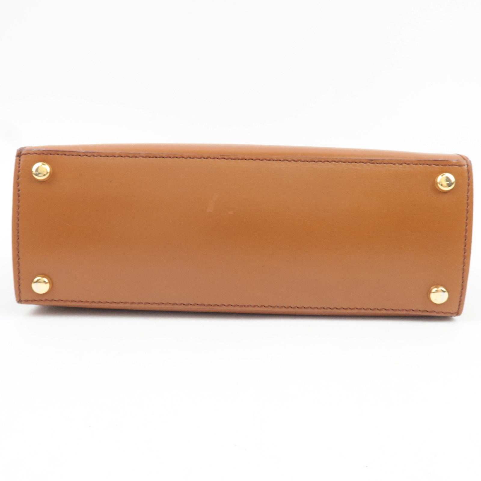 CELINE 2Way Handbag Leather Brown *Strap