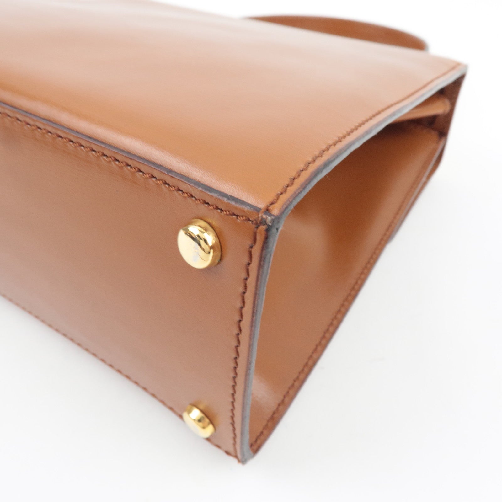 CELINE 2Way Handbag Leather Brown *Strap