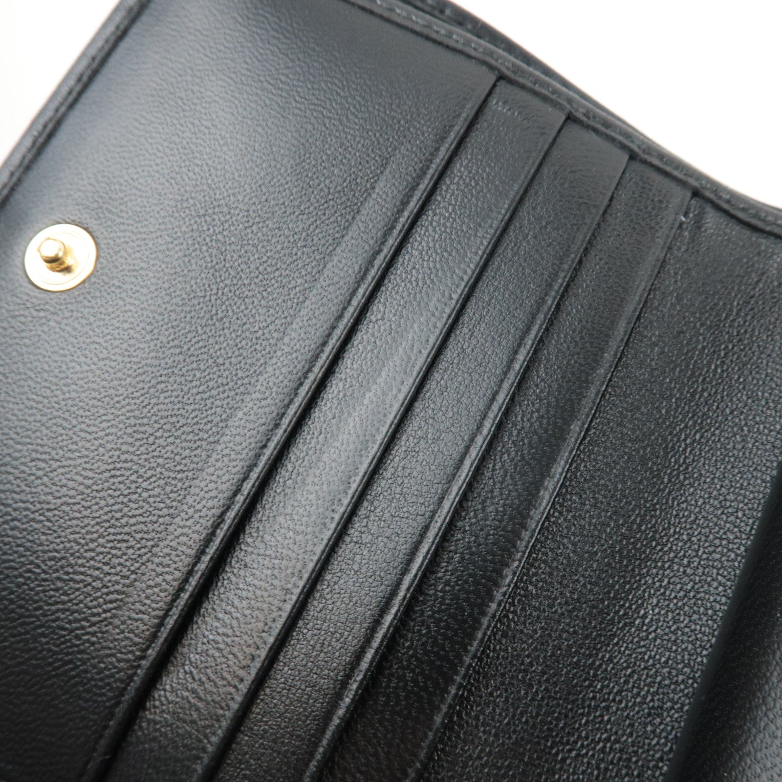 MIU MIU Matelasse Bifold Wallet Leather Black 5MV204 *Box