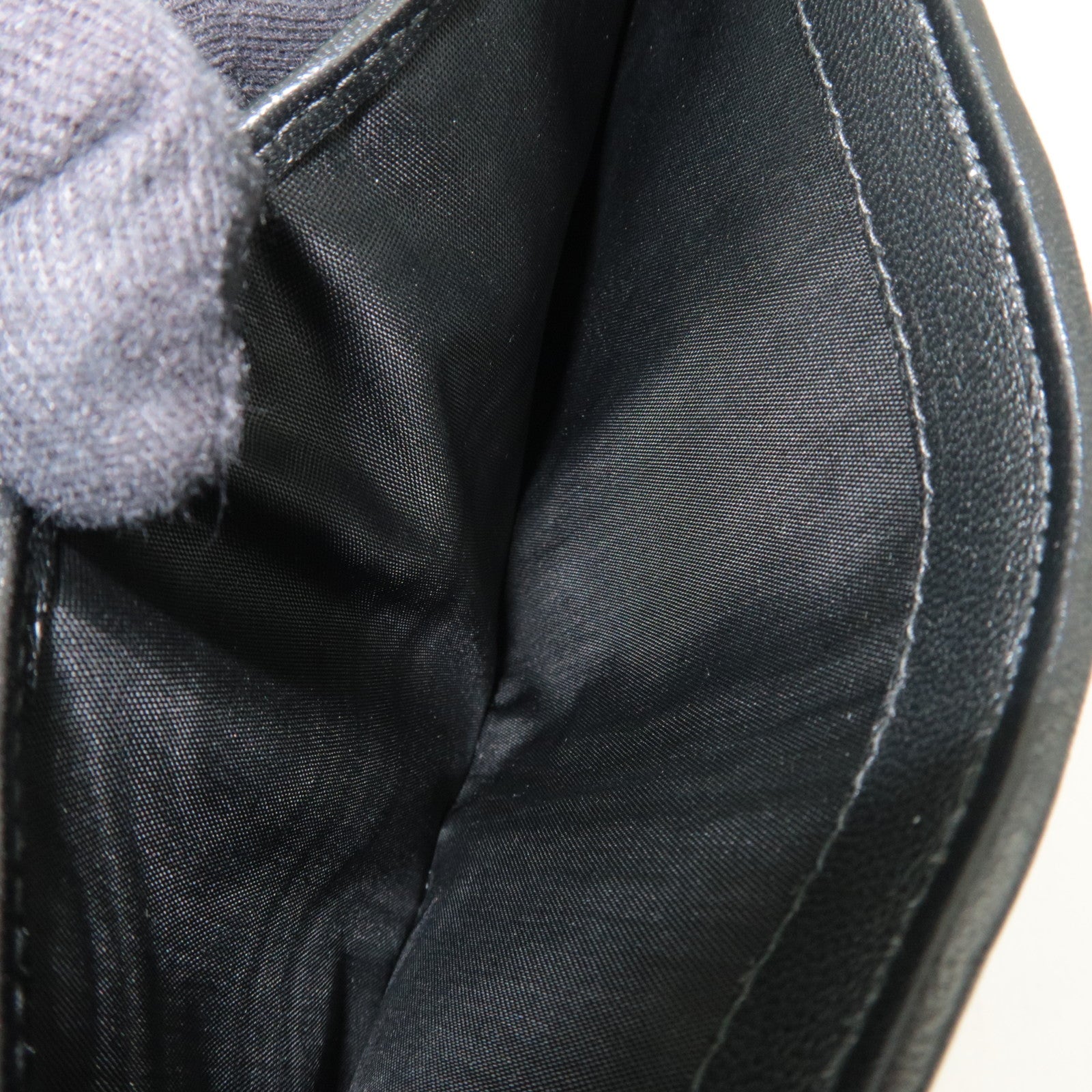 MIU MIU Matelasse Bifold Wallet Leather Black 5MV204 *Box