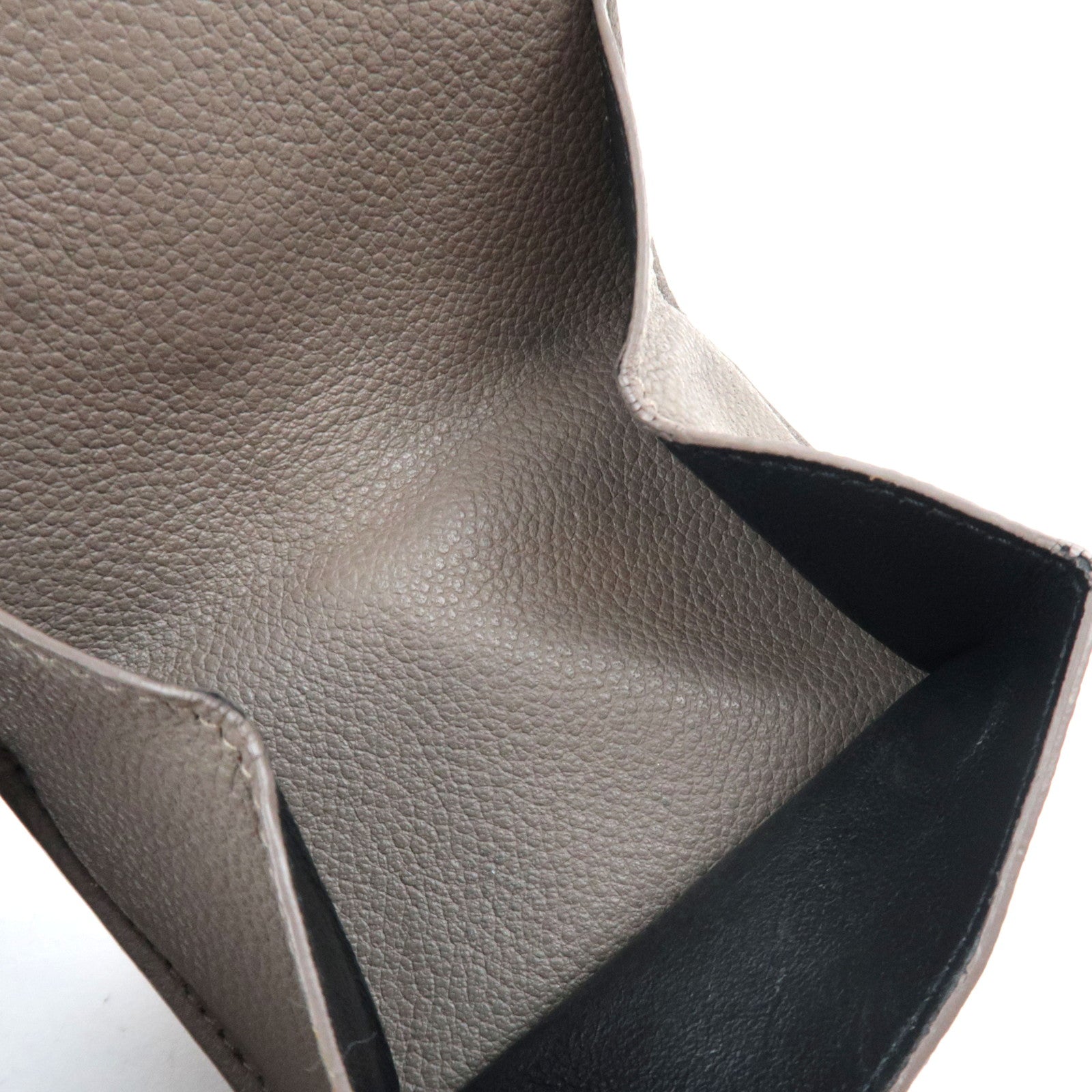 Saint Laurent YSL Origami Tiny Wallet Tri-Fold Wallet Leather Gray Gold HDW 620287 *Box