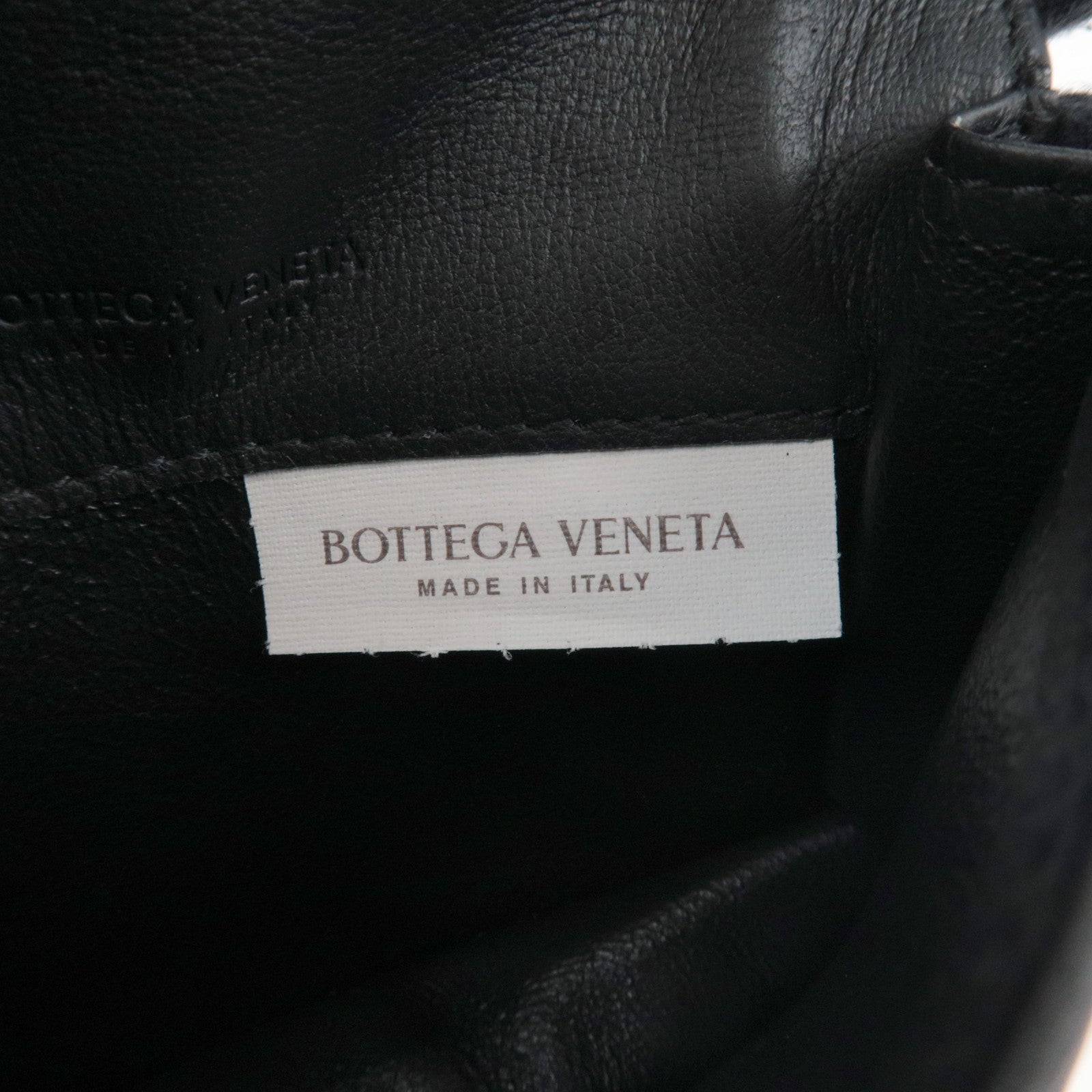 BOTTEGA VENETA Intrecciato Bifold Card Case Leather Black *Box, Dust bag
