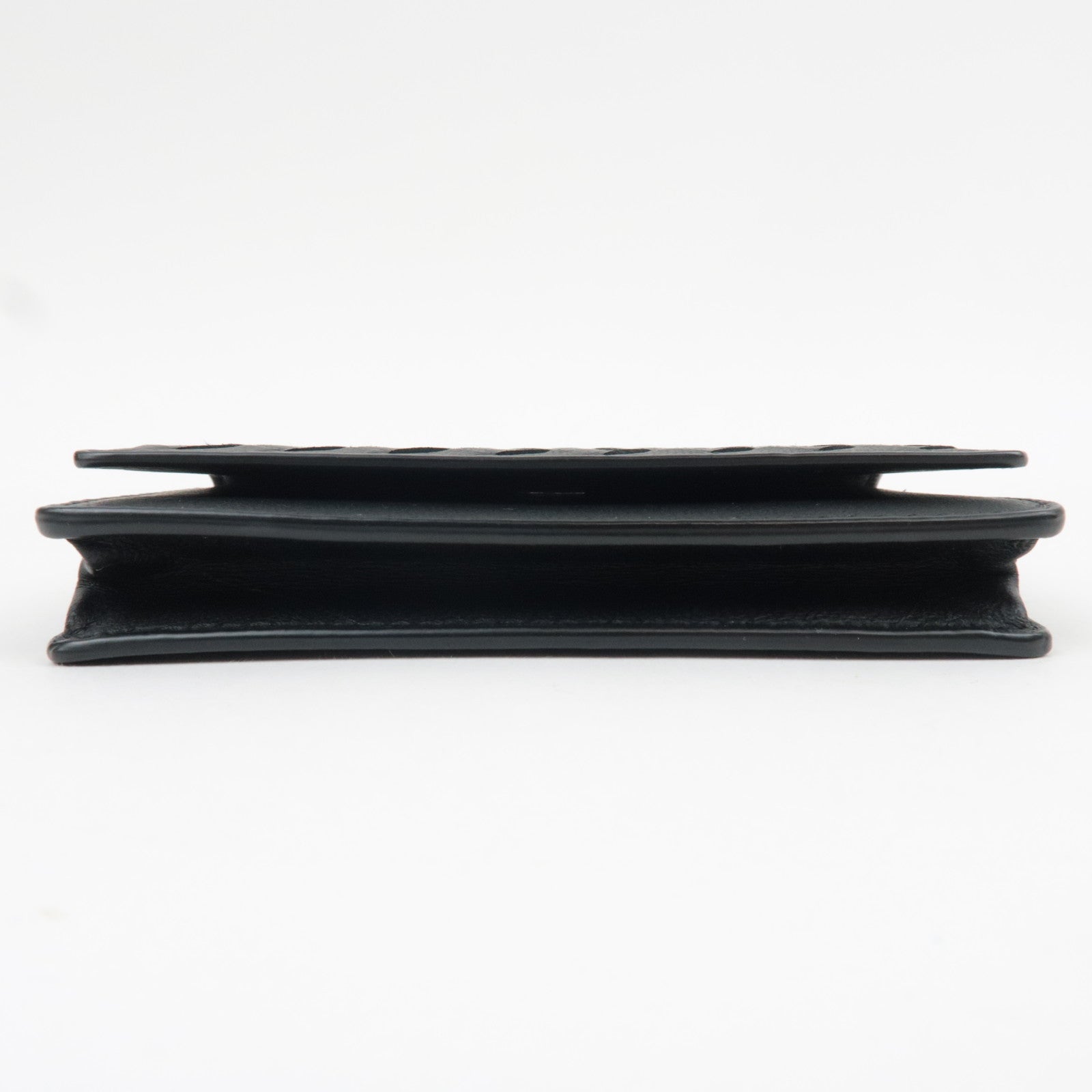 BOTTEGA VENETA Intrecciato Bifold Card Case Leather Black *Box, Dust bag