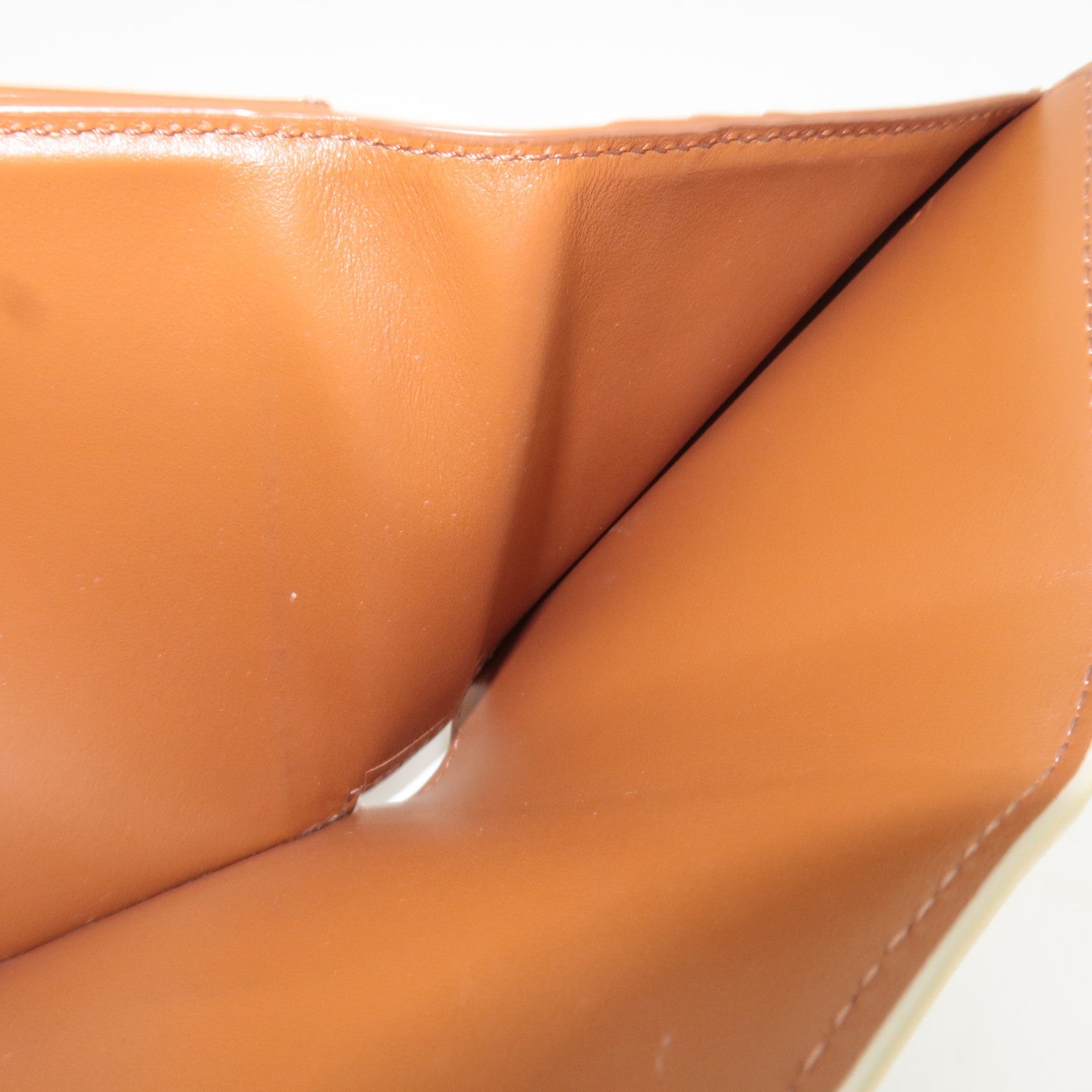 CELINE Triomphe Bifold Wallet PVC Leather Ivory Brown