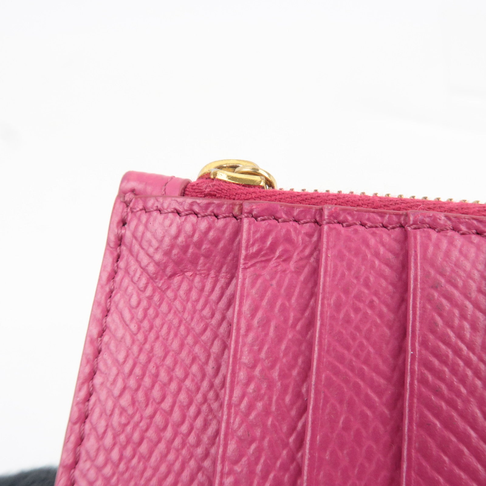 CELINE Fragment Case Card Case Leather Pink