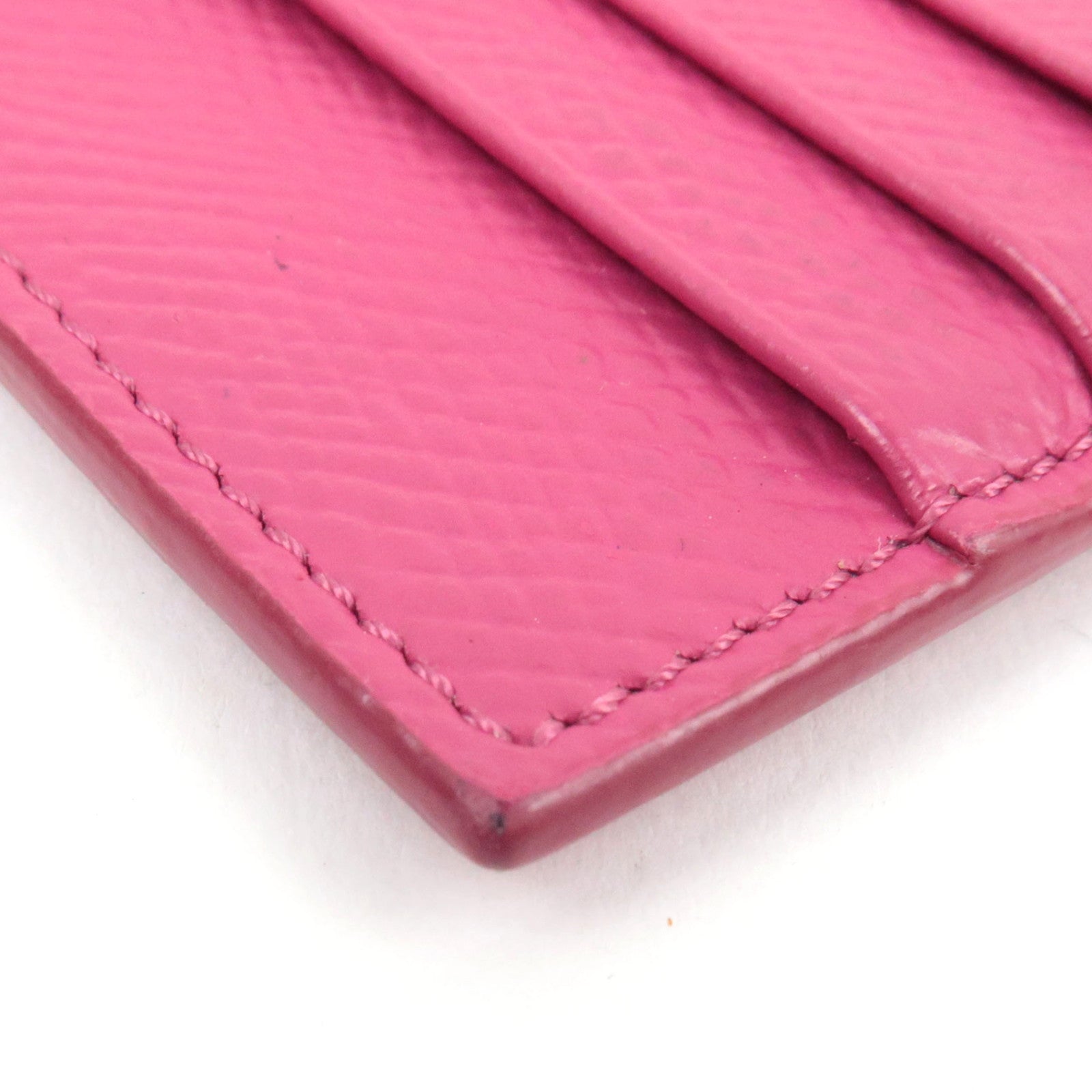 CELINE Fragment Case Card Case Leather Pink