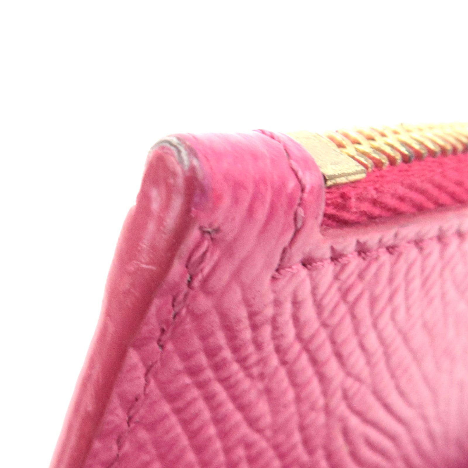 CELINE Fragment Case Card Case Leather Pink