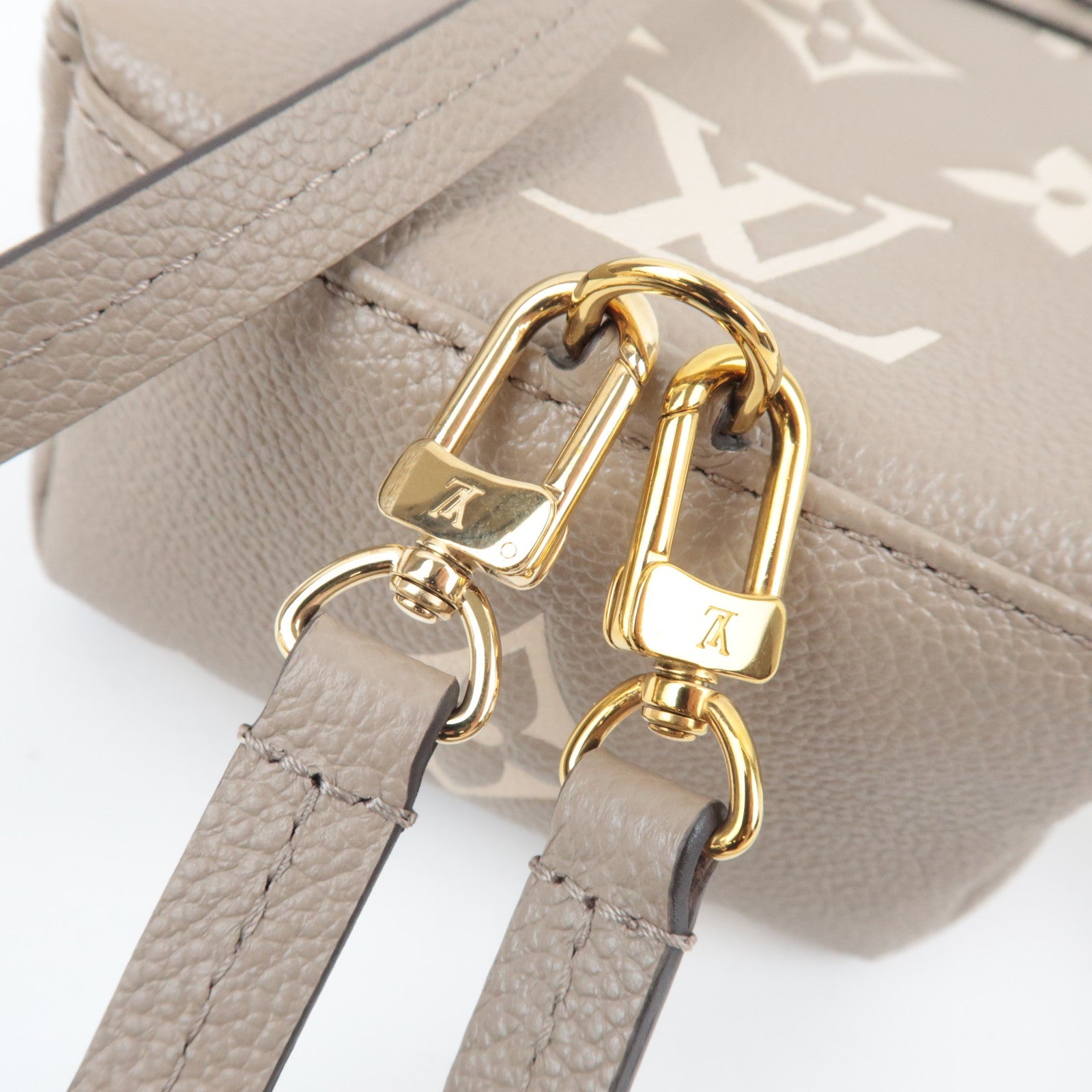 Louis Vuitton Bicolor Monogram Empreinte Tiny Backpack Tourterelle M80738 RFID *Box, Dust bag, Strap