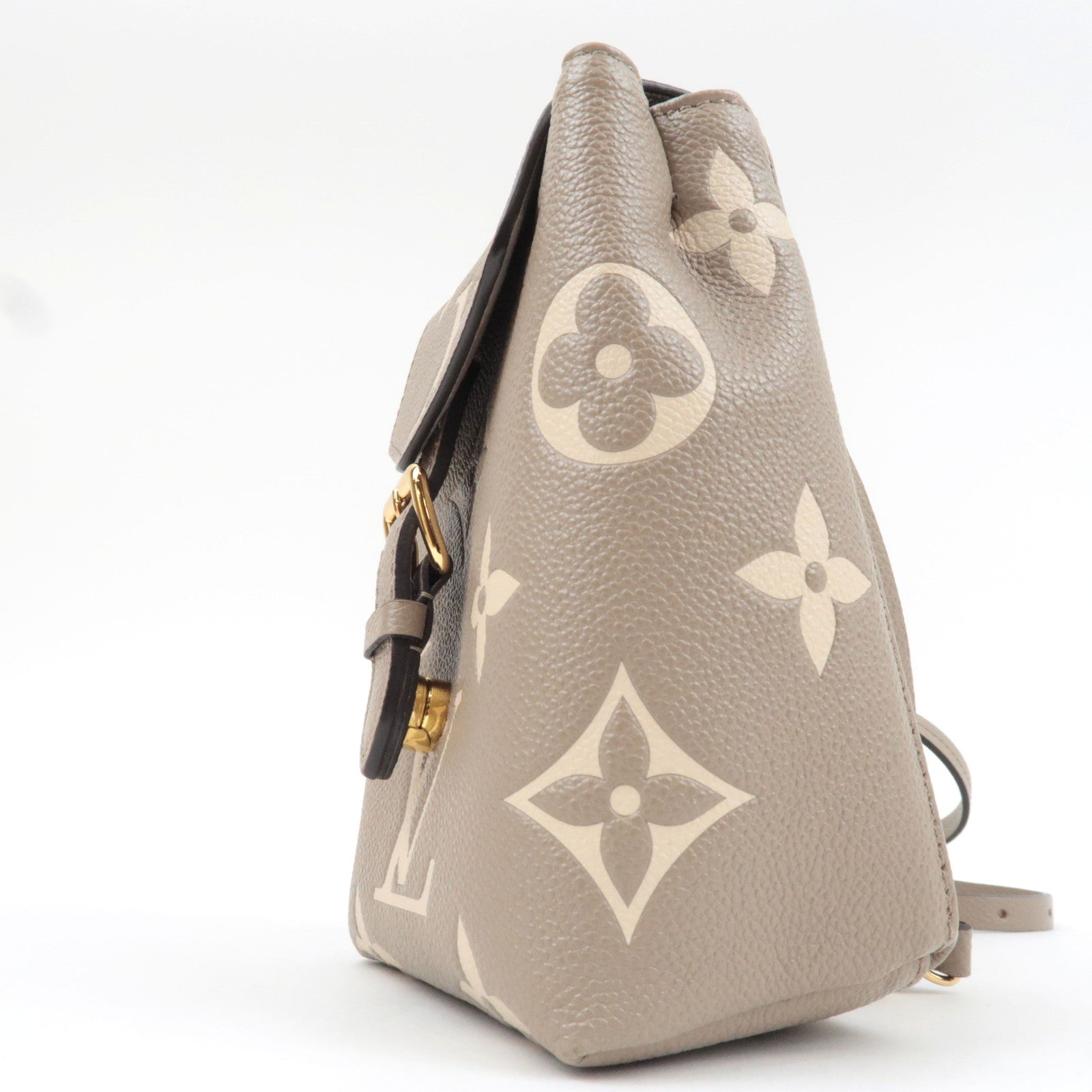 Louis Vuitton Bicolor Monogram Empreinte Tiny Backpack Tourterelle M80738 RFID *Box, Dust bag, Strap
