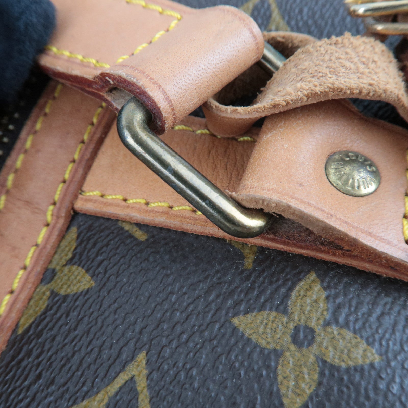 Louis Vuitton Monogram Sac Souple 55 Travel Bag M41622 81VI *Name tag, Poignet