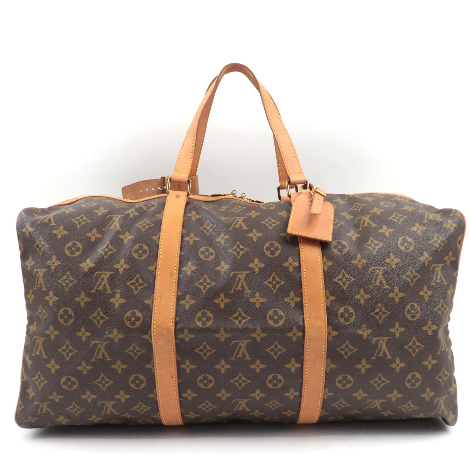 Louis Vuitton Monogram Sac Souple 55 Travel Bag M41622 81VI *Name tag, Poignet