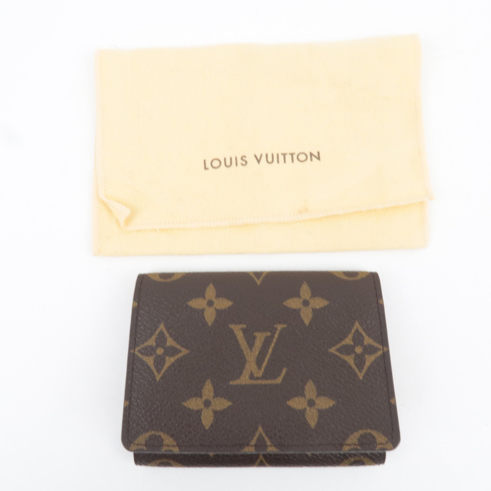 Louis Vuitton Monogram Envelope Carte De Visite Card Case M62920 CA1016 *Dust bag