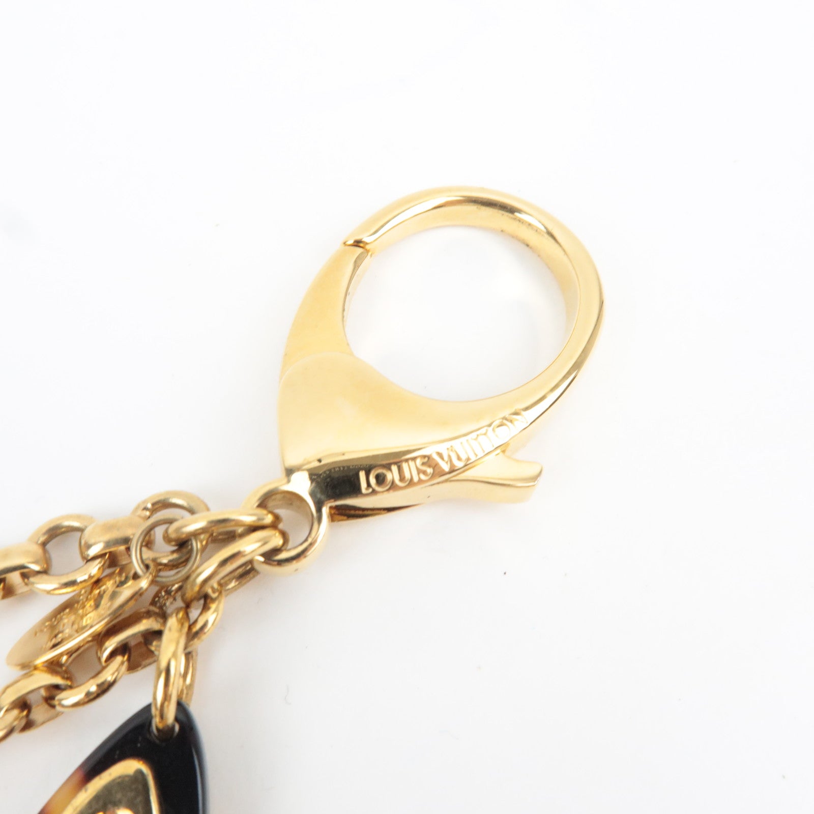 Louis Vuitton Bijoux Sac Insolence Bag Charm Metal Gold Brown M65087 DR0193