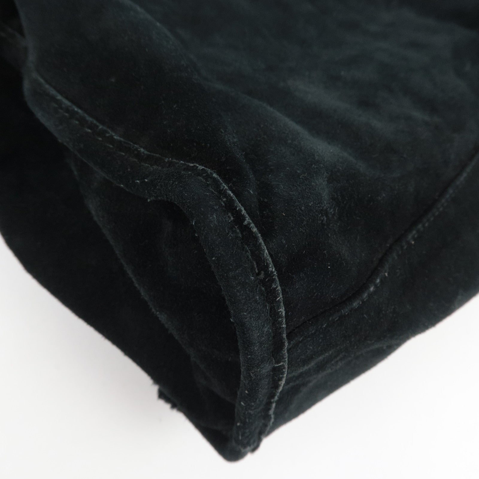 BALENCIAGA The City 2Way Handbag Suede Black 115748 *Dust bag, Strap ※Mirror missing