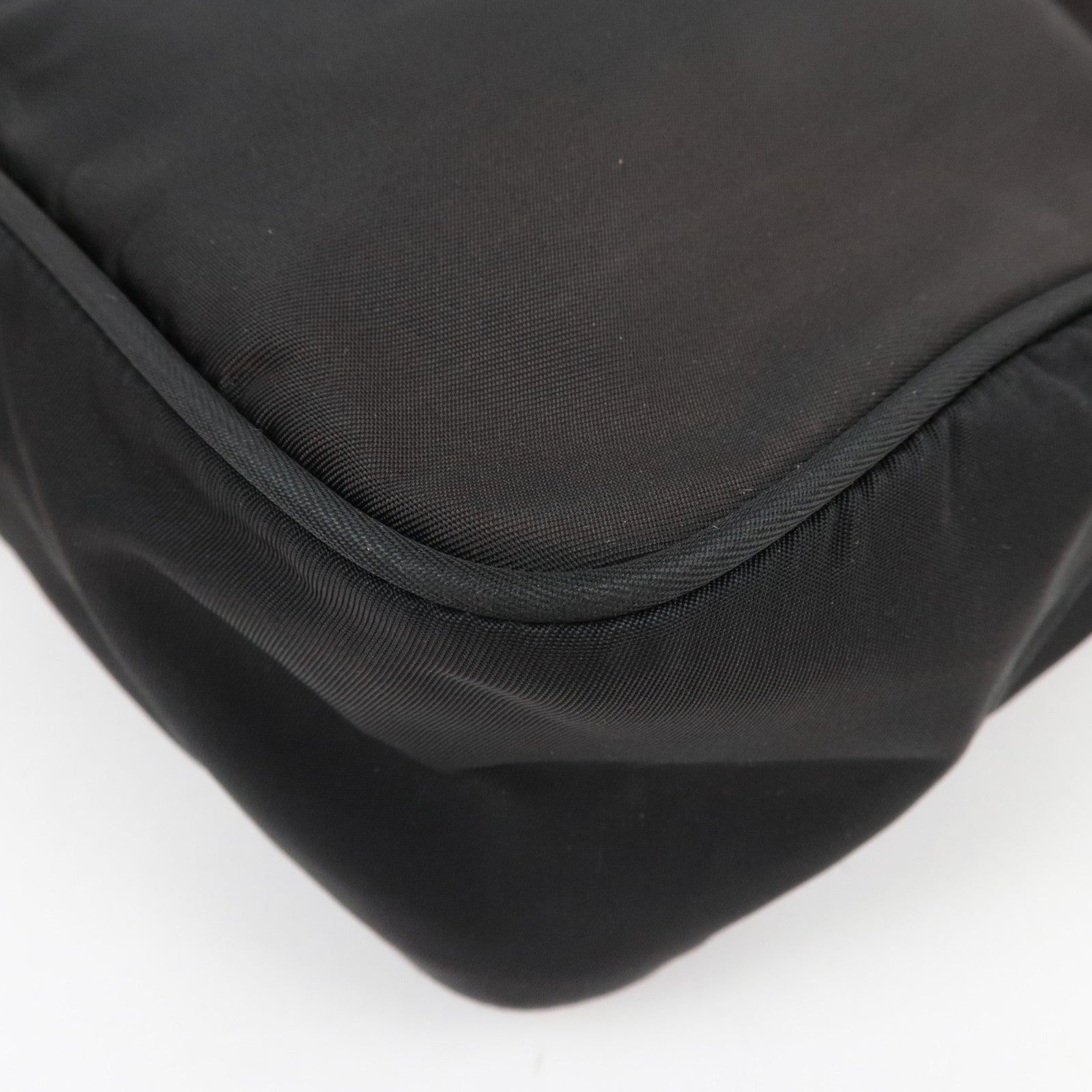 PRADA Shoulder Bag Nylon Leather Black