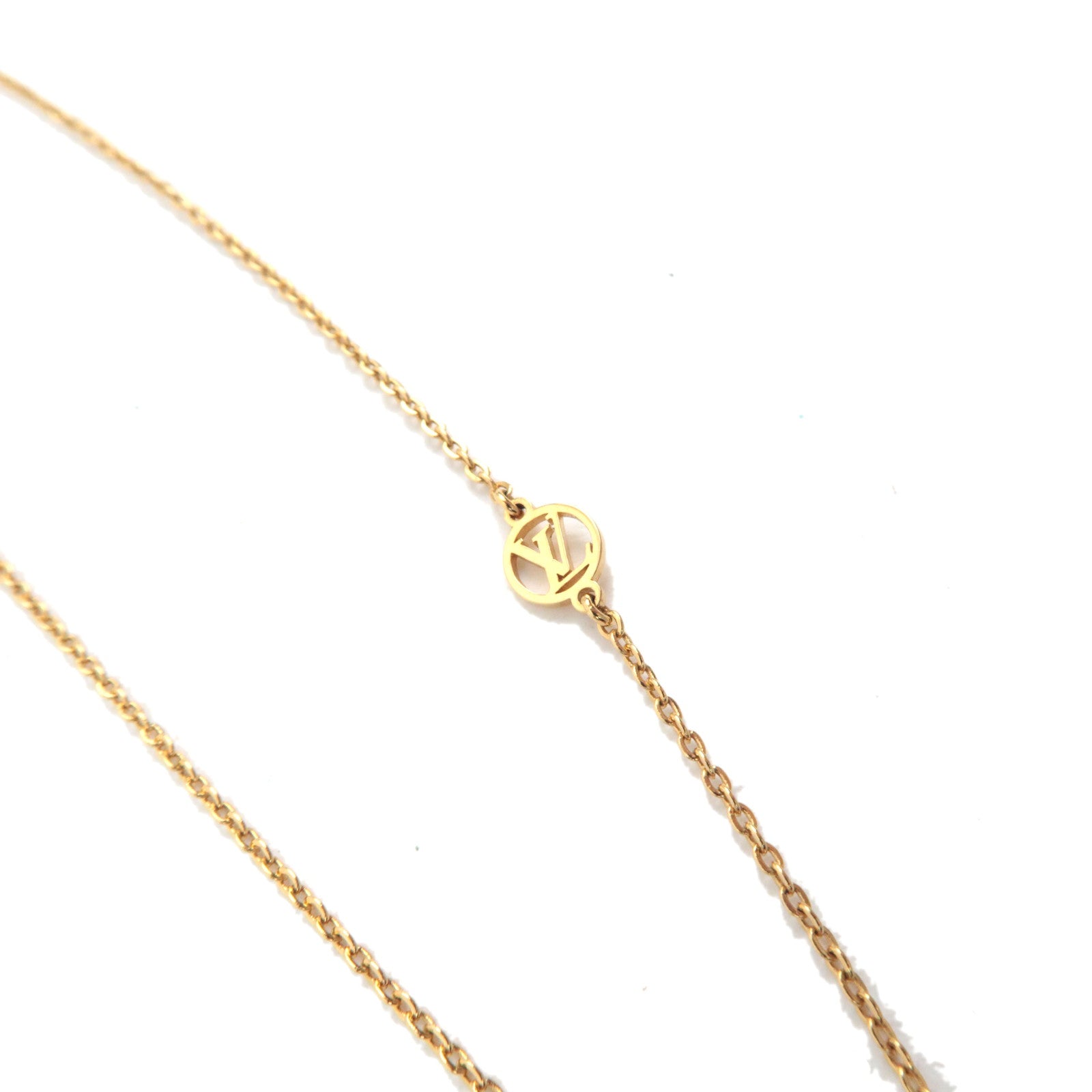 Louis Vuitton Nanogram Necklace Metal Gold Silver M63141 LE0179 *Box