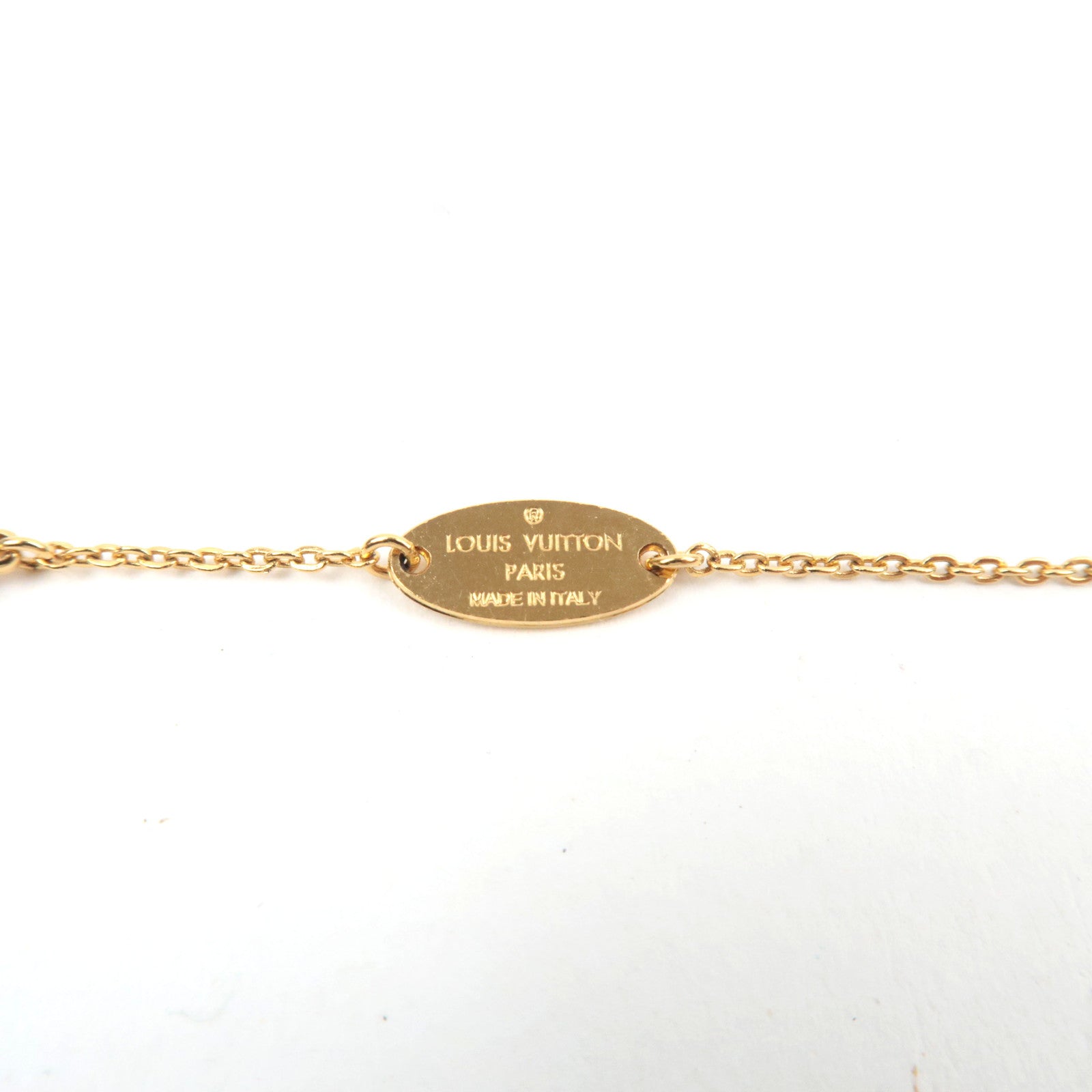 Louis Vuitton Nanogram Necklace Metal Gold Silver M63141 LE0179 *Box